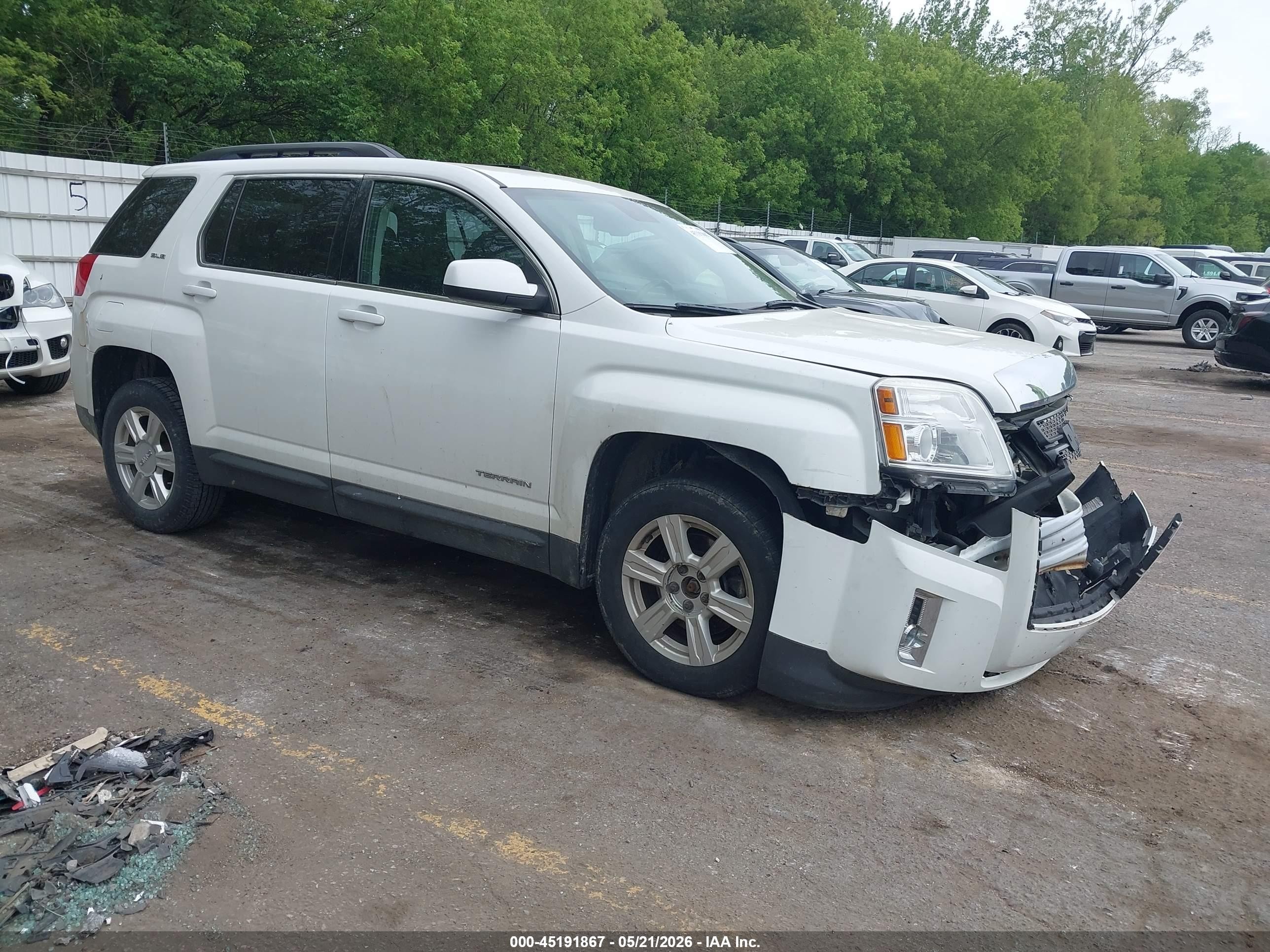 2015 Gmc Terrain Sle-2 White vin: 2GKALREK7F6406601