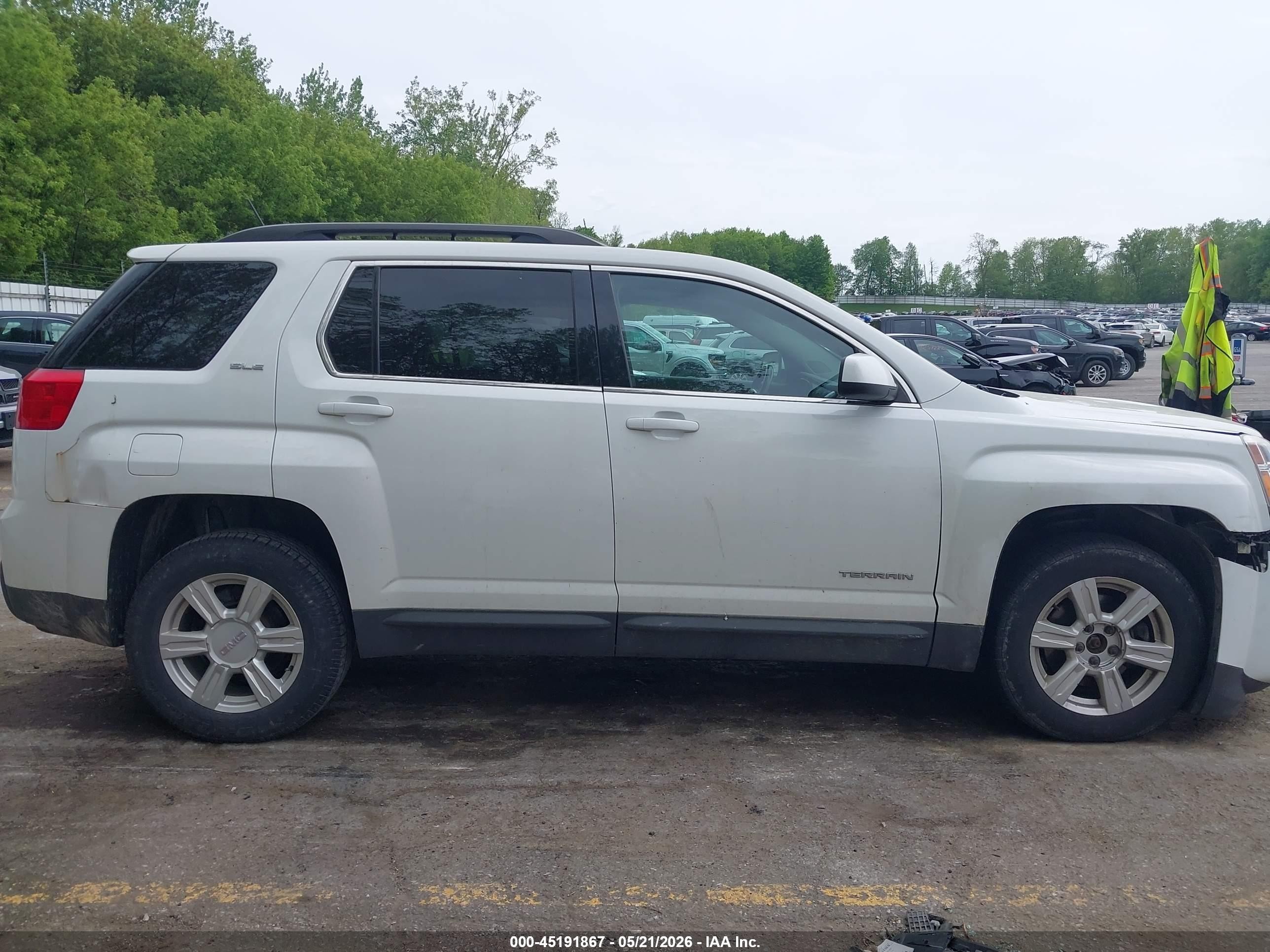 2015 Gmc Terrain Sle-2 White vin: 2GKALREK7F6406601