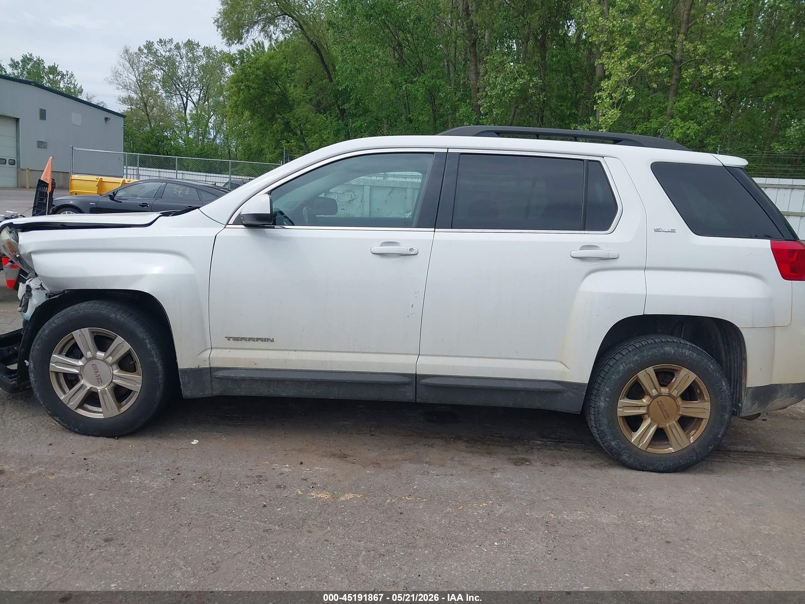 2015 Gmc Terrain Sle-2 White vin: 2GKALREK7F6406601