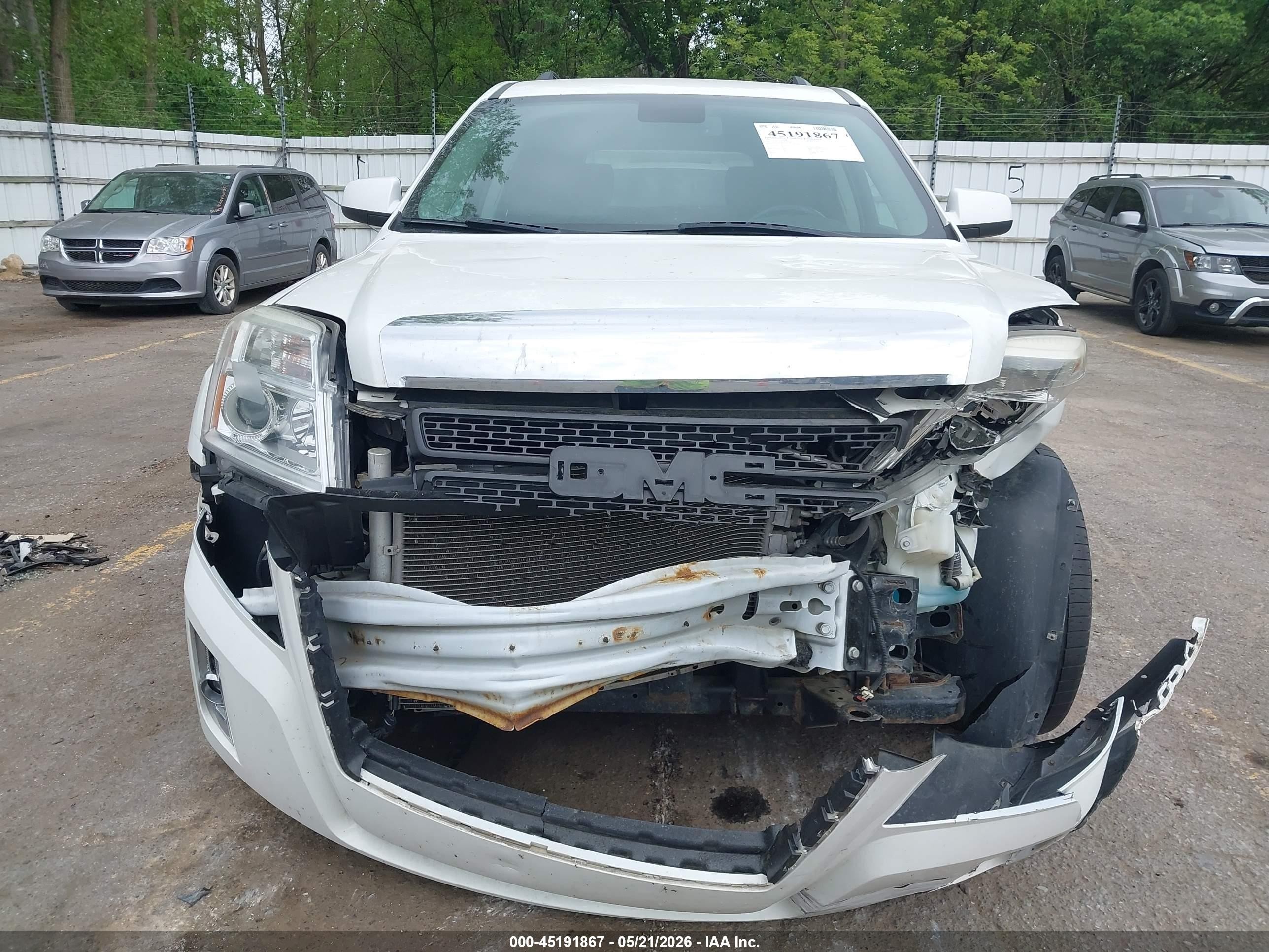 2015 Gmc Terrain Sle-2 White vin: 2GKALREK7F6406601