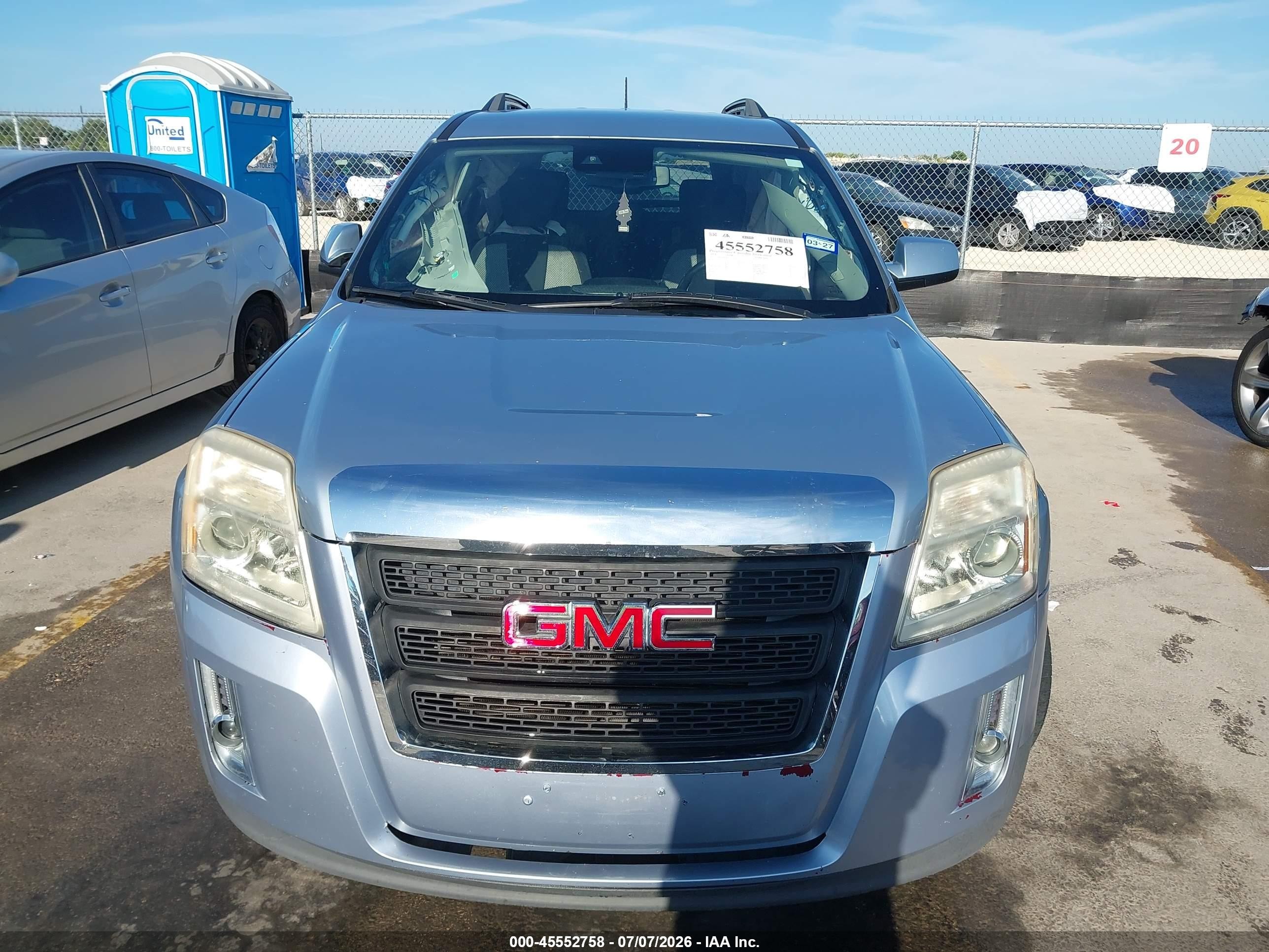 2014 Gmc Terrain Sle-2 Light Blue vin: 2GKALREK9E6129433