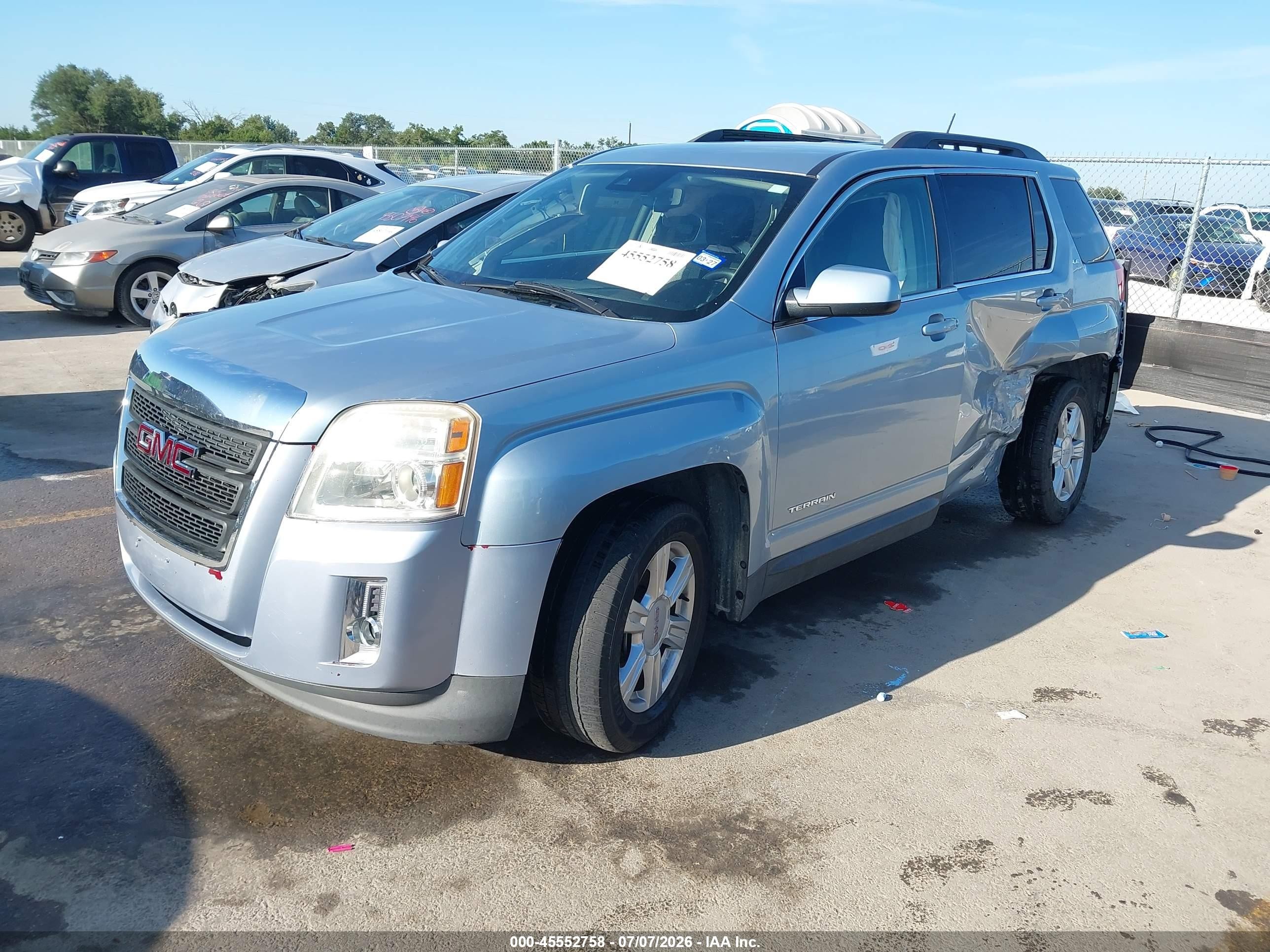 2014 Gmc Terrain Sle-2 Light Blue vin: 2GKALREK9E6129433
