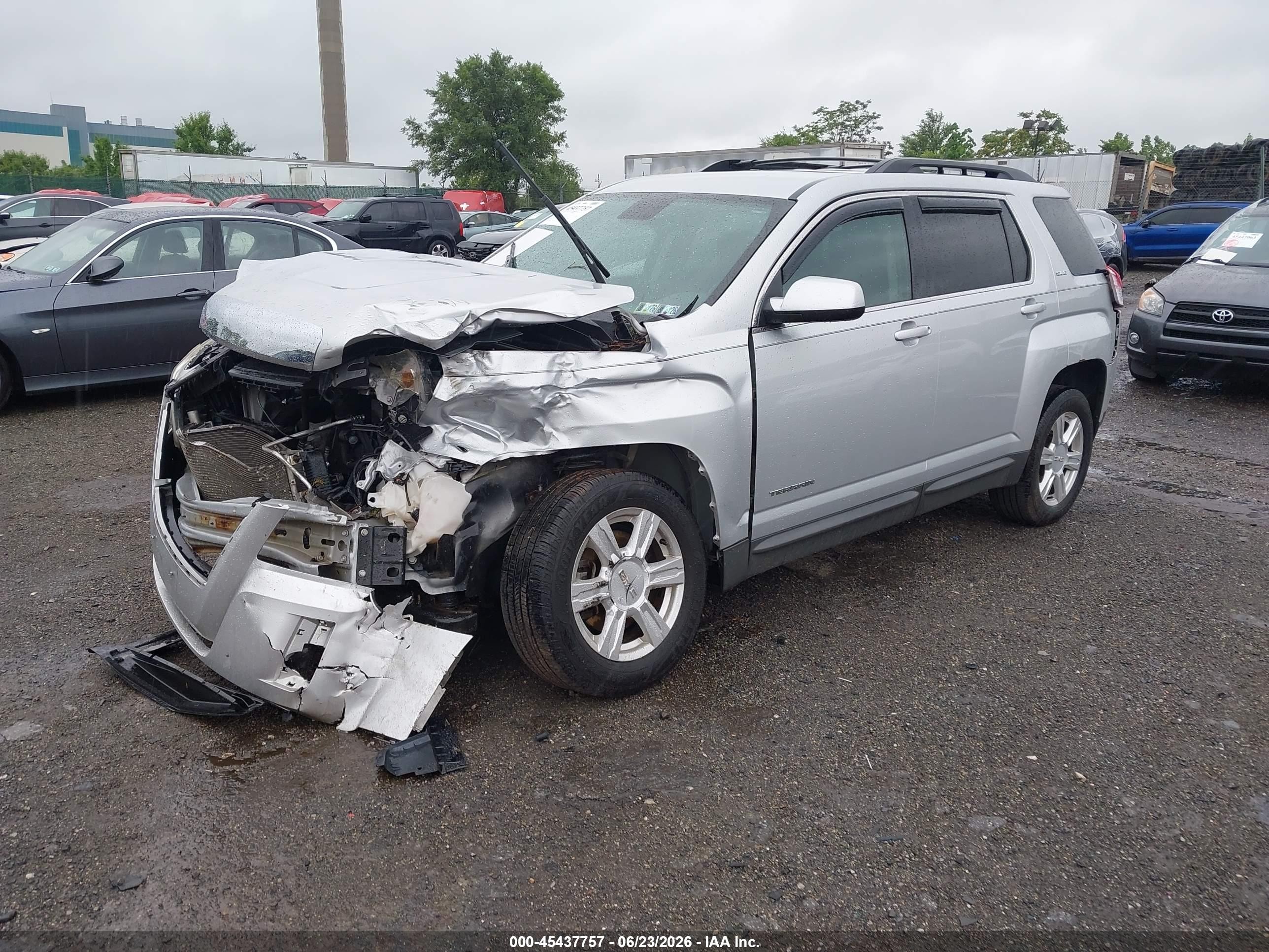 2014 Gmc Terrain Sle-2 Silver vin: 2GKALREK9E6201991