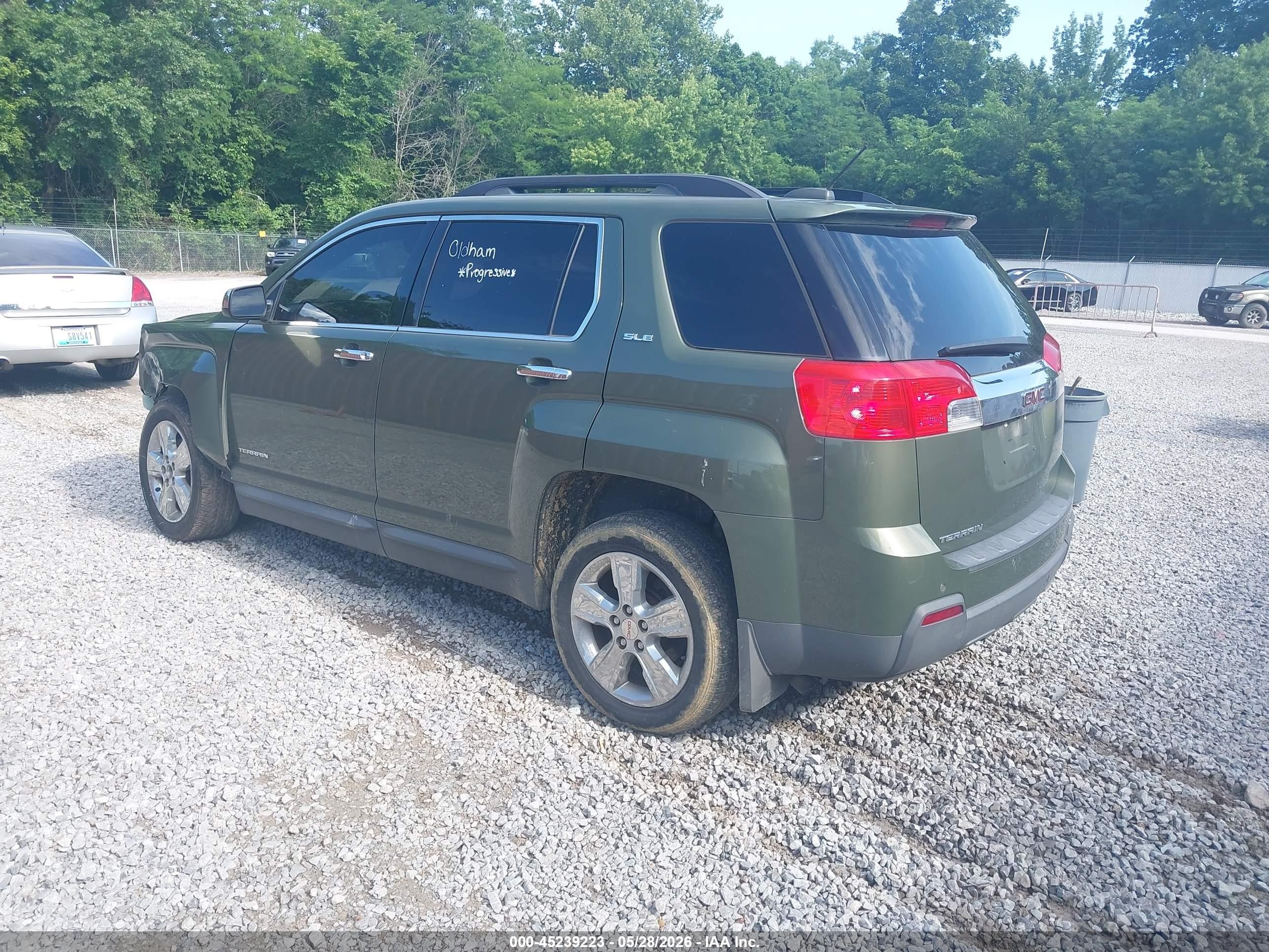 2015 Gmc Terrain Sle-2 Green vin: 2GKALREK9F6139736