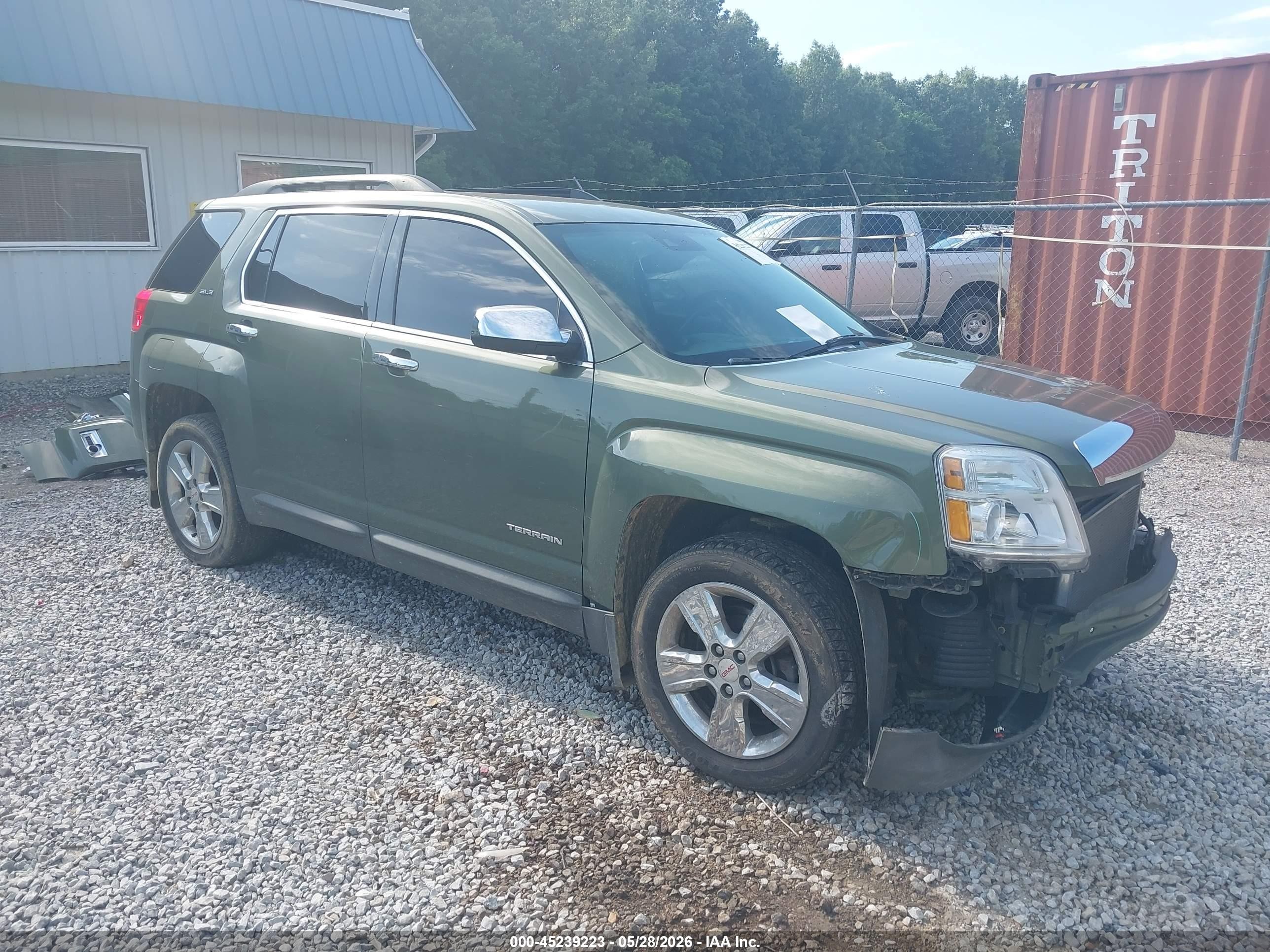 2015 Gmc Terrain Sle-2 Green vin: 2GKALREK9F6139736