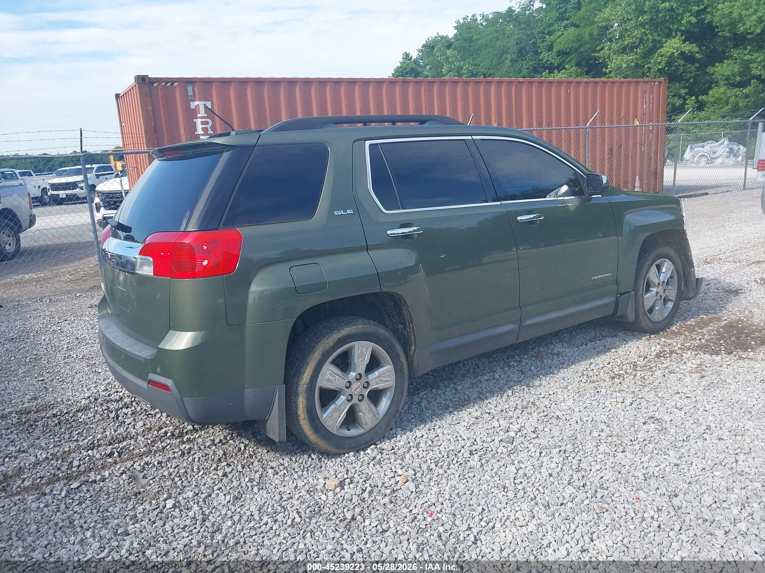 2015 Gmc Terrain Sle-2 Green vin: 2GKALREK9F6139736