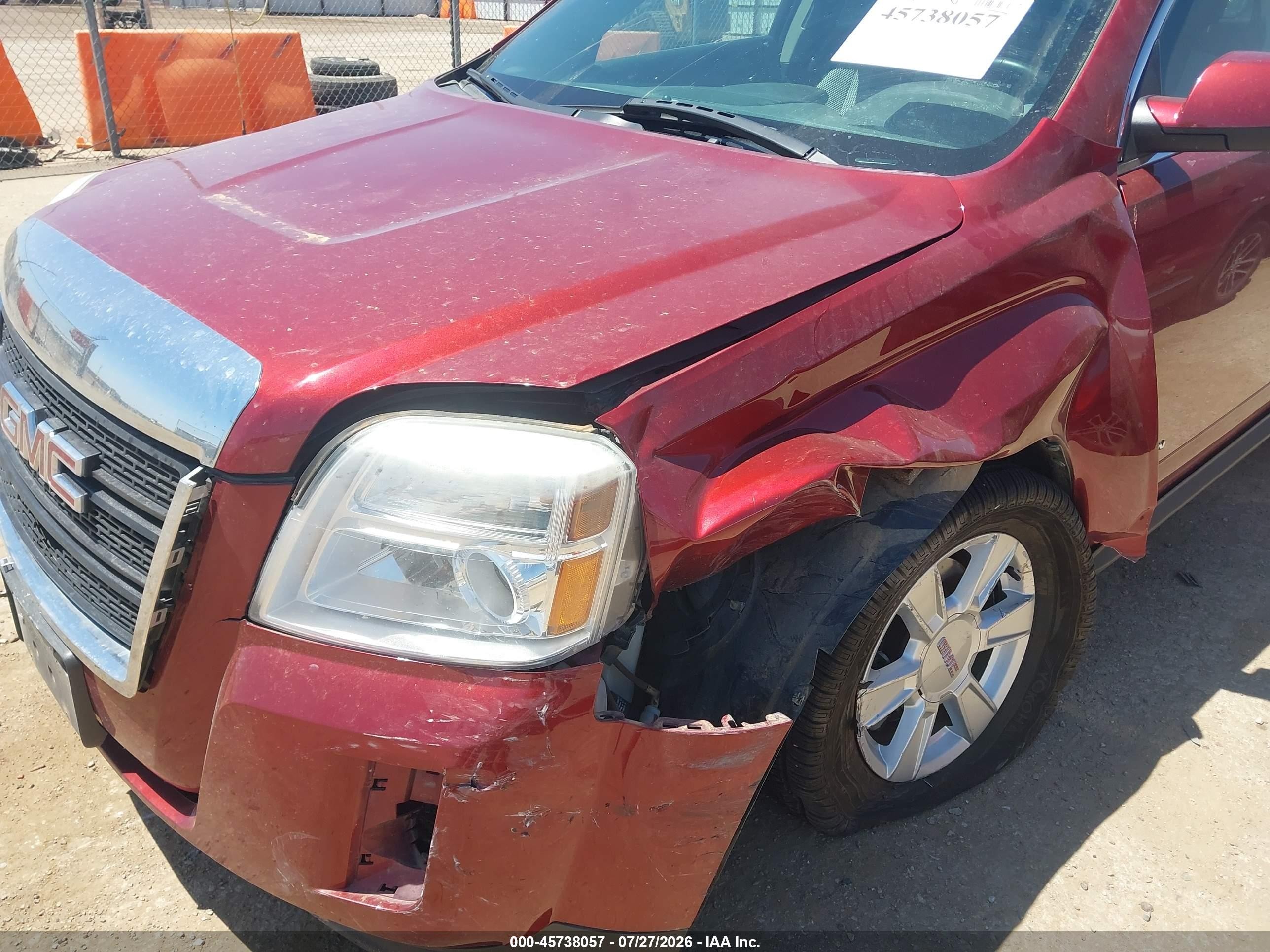 2012 Gmc Terrain Sle-2 Red vin: 2GKALSEK0C6280570