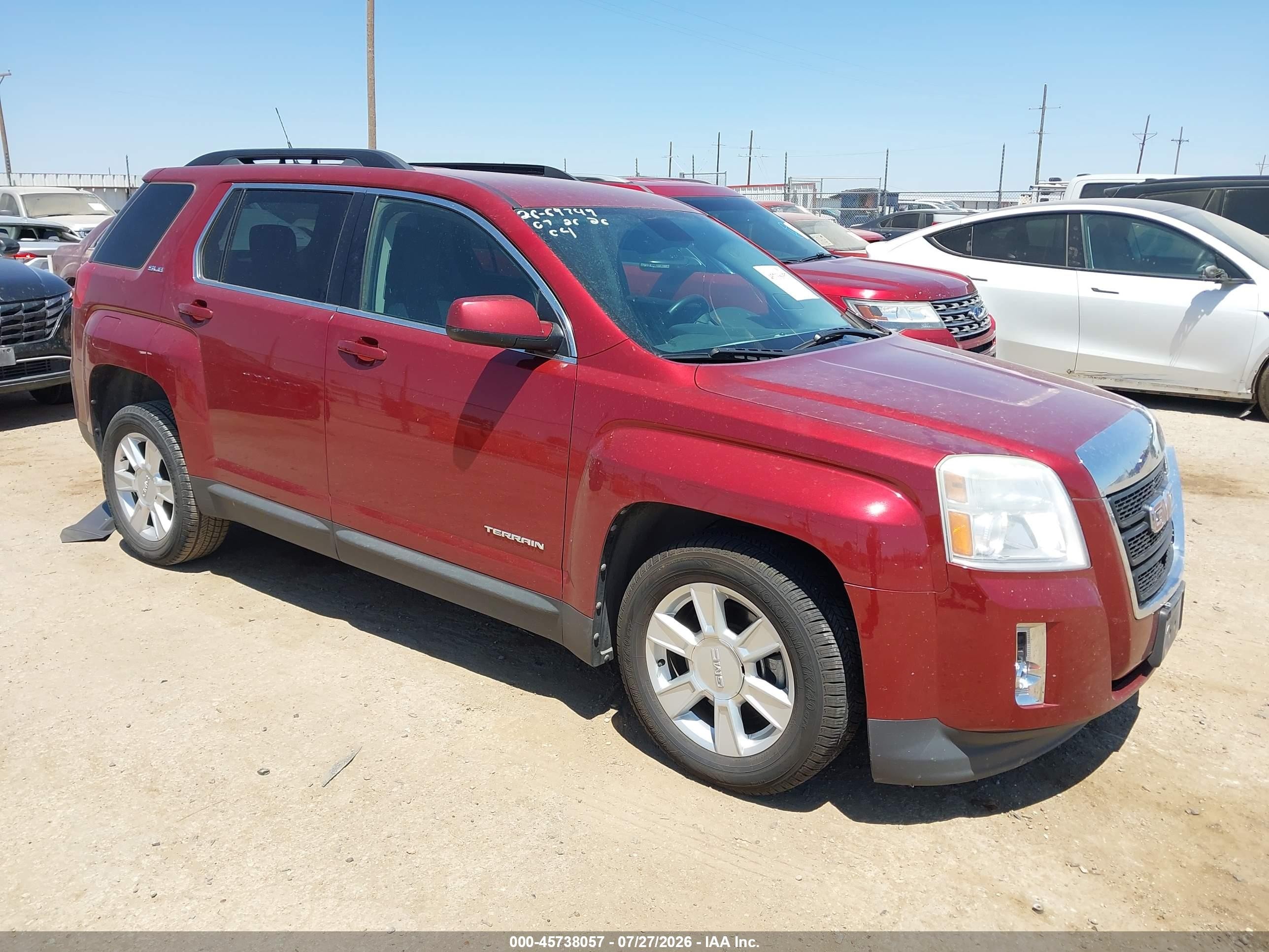 2012 Gmc Terrain Sle-2 Красный vin: 2GKALSEK0C6280570