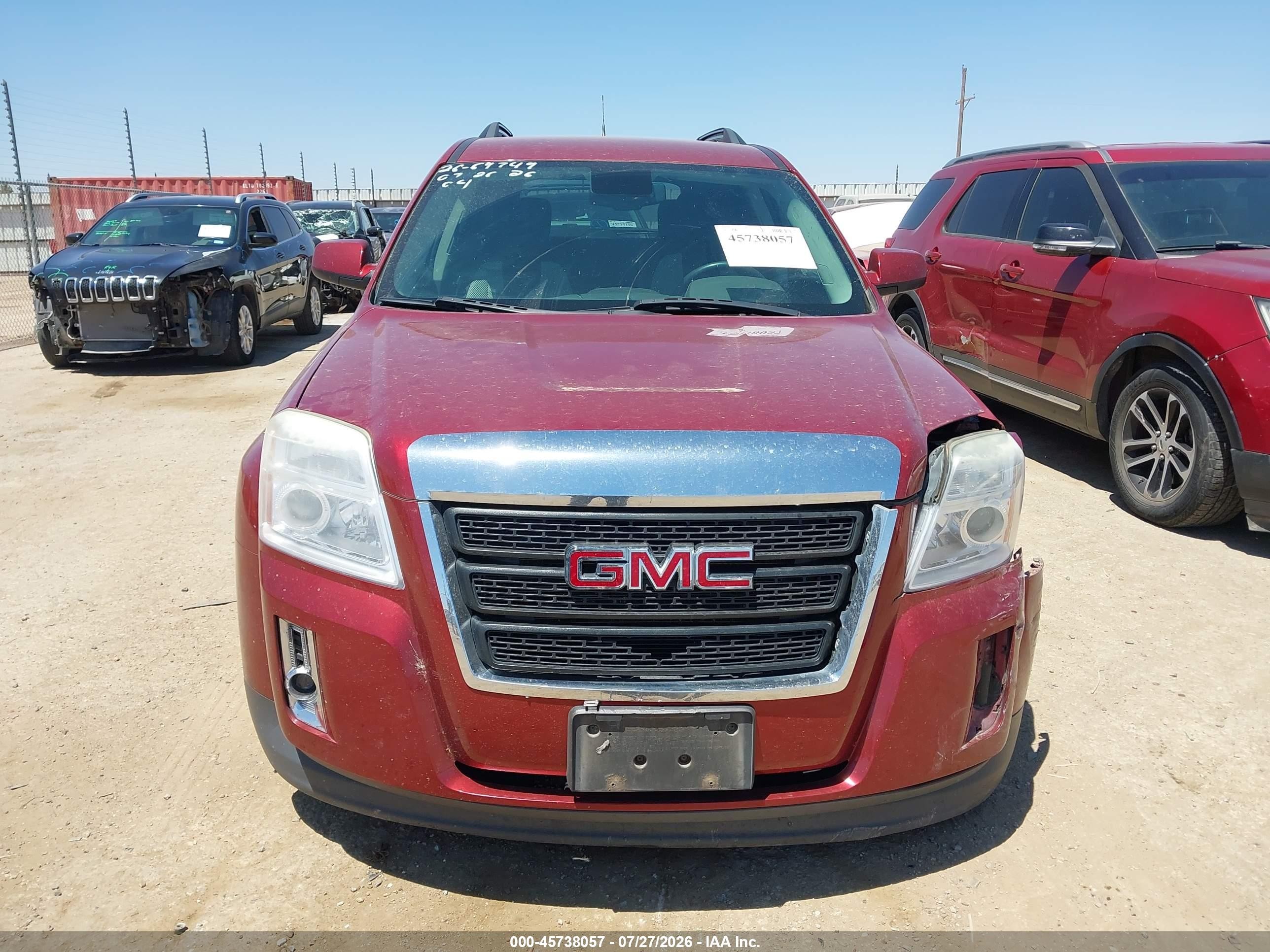 2012 Gmc Terrain Sle-2 Red vin: 2GKALSEK0C6280570
