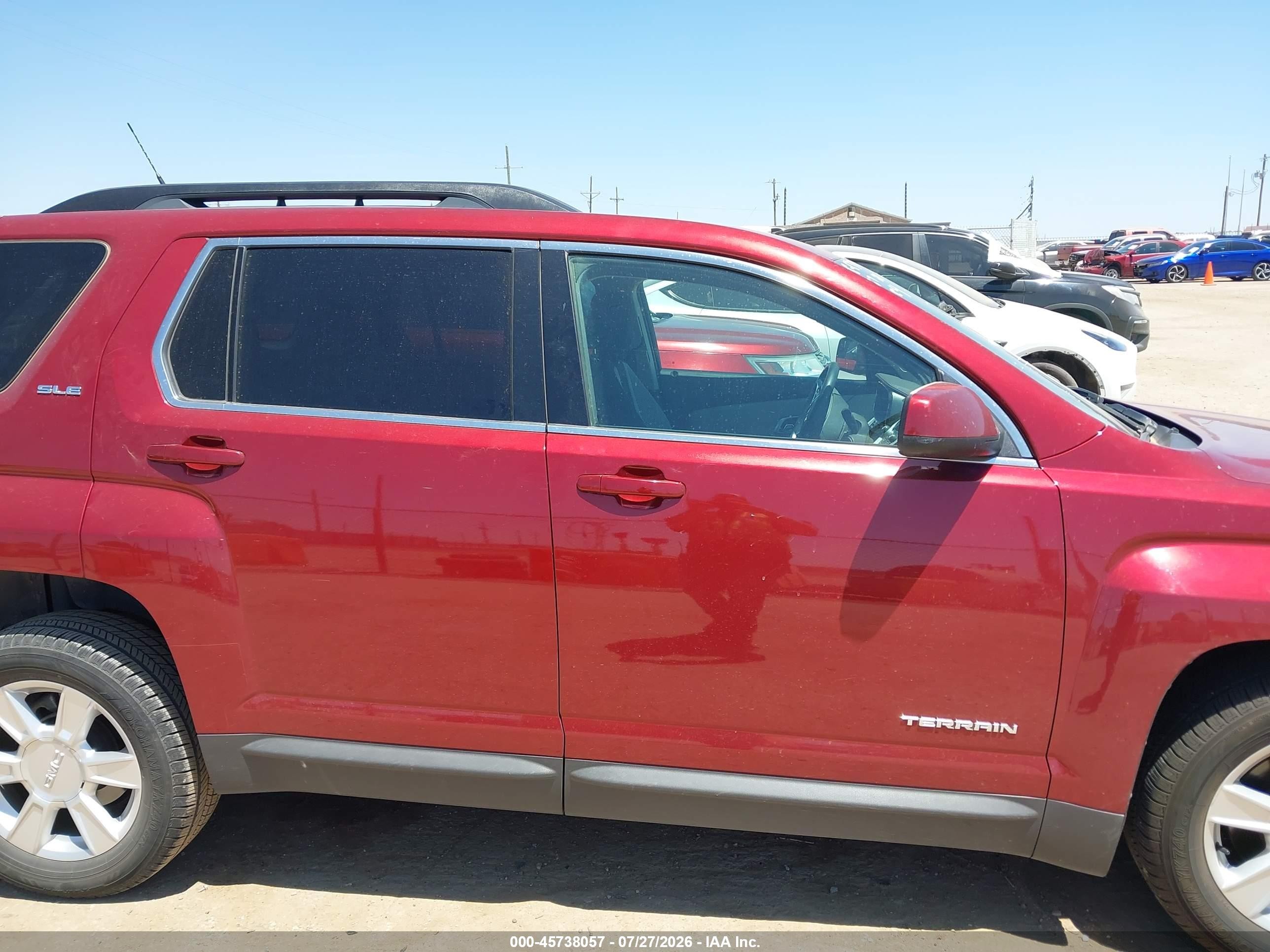 2012 Gmc Terrain Sle-2 Red vin: 2GKALSEK0C6280570