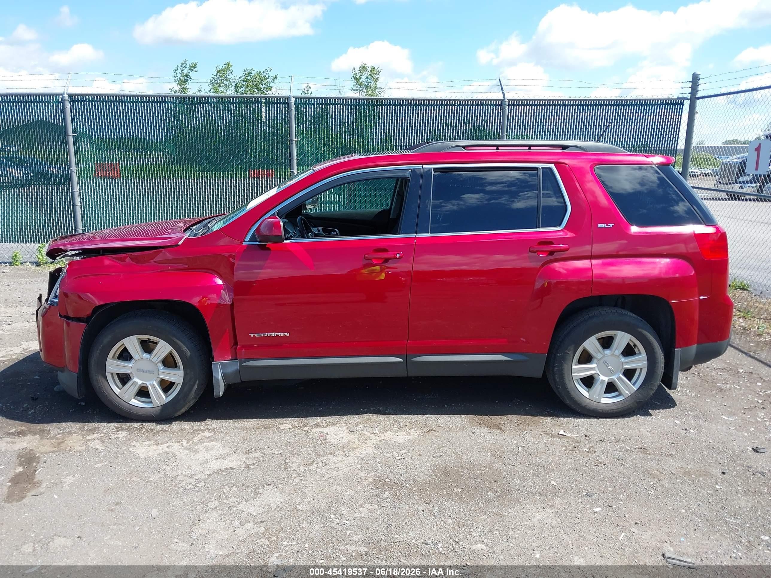 2015 Gmc Terrain Slt-1 Red vin: 2GKALSEK0F6203007