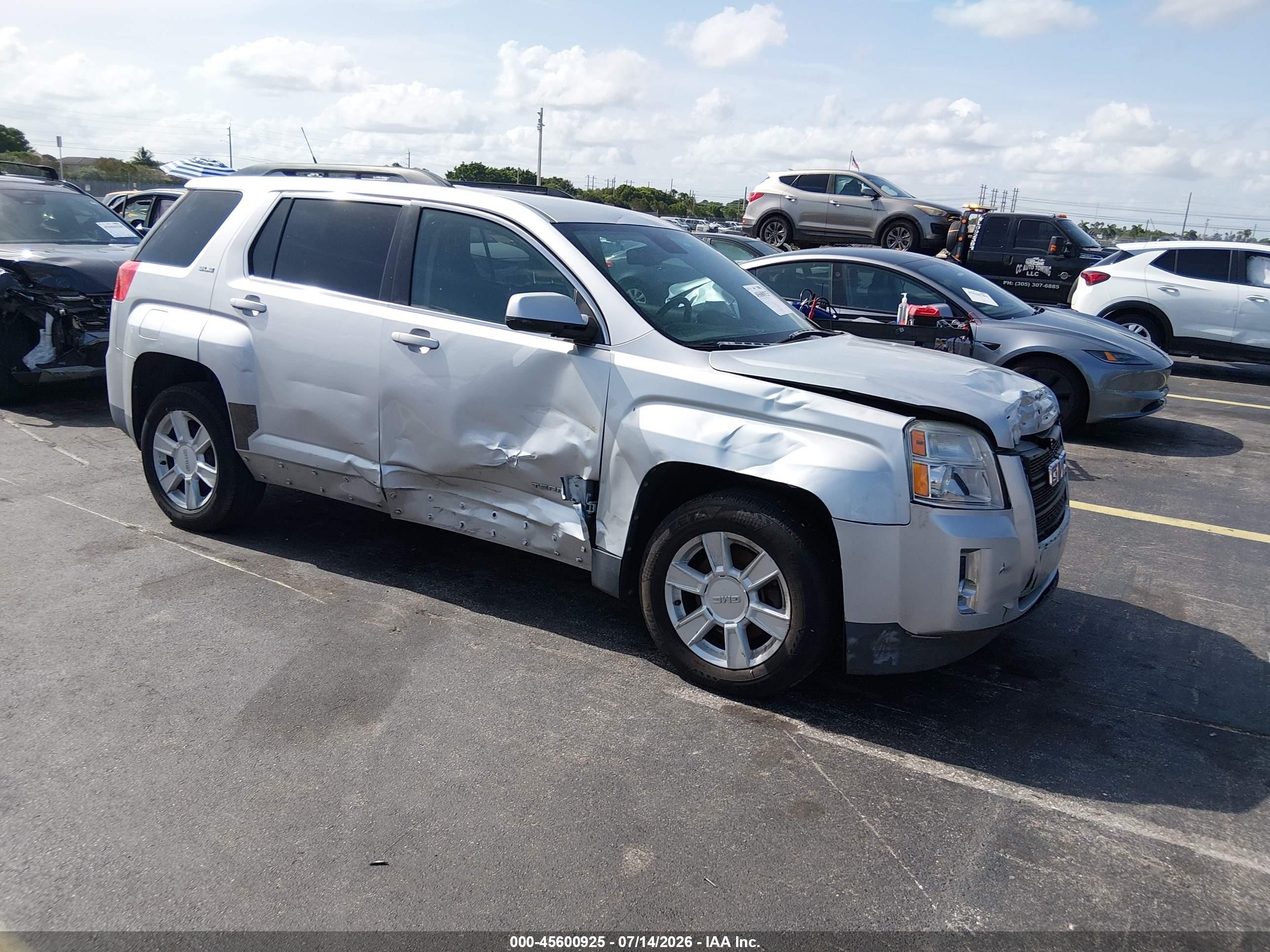 2012 Gmc Terrain Sle-2 Silver vin: 2GKALSEK1C6109150