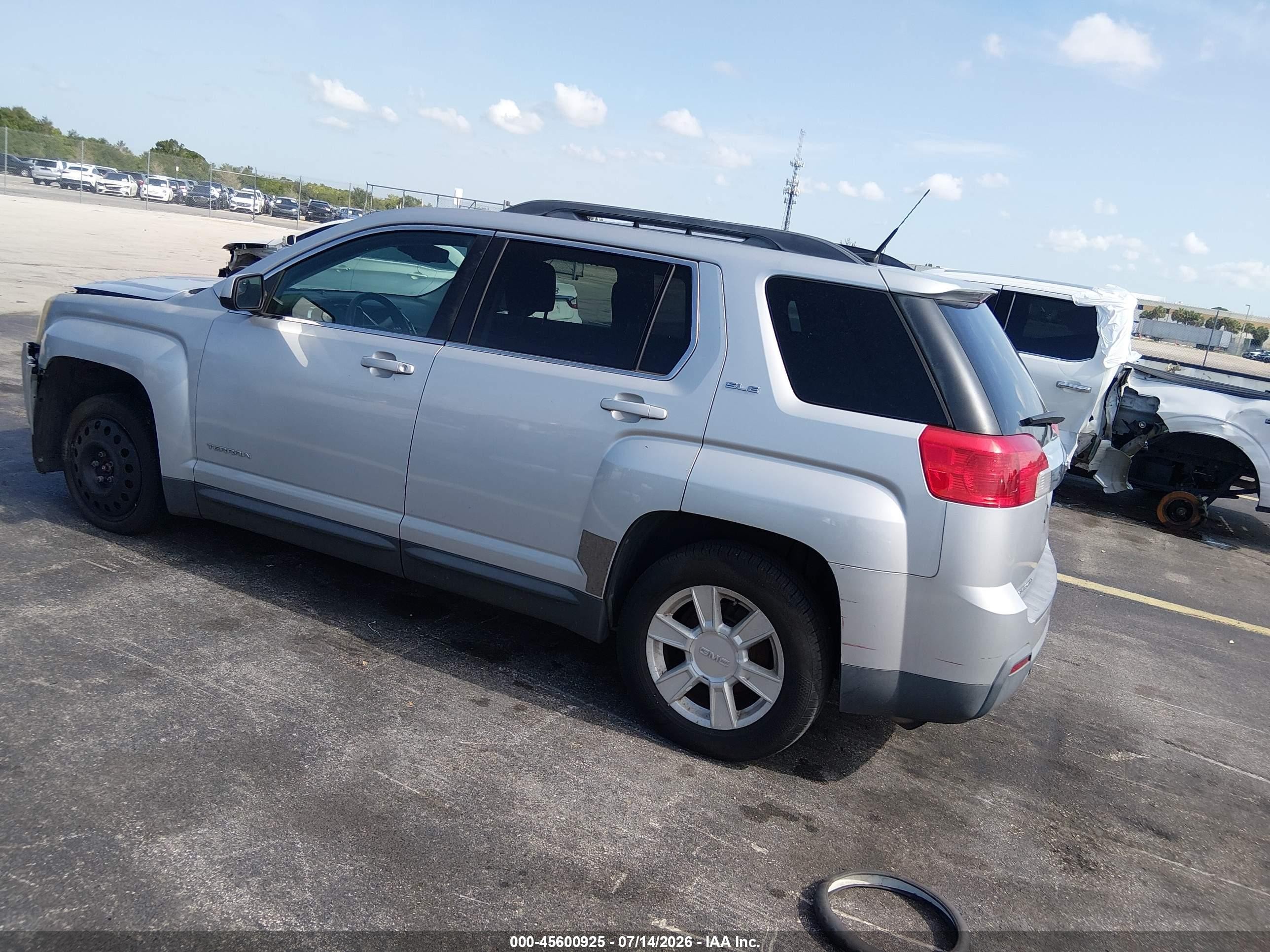 2012 Gmc Terrain Sle-2 Silver vin: 2GKALSEK1C6109150