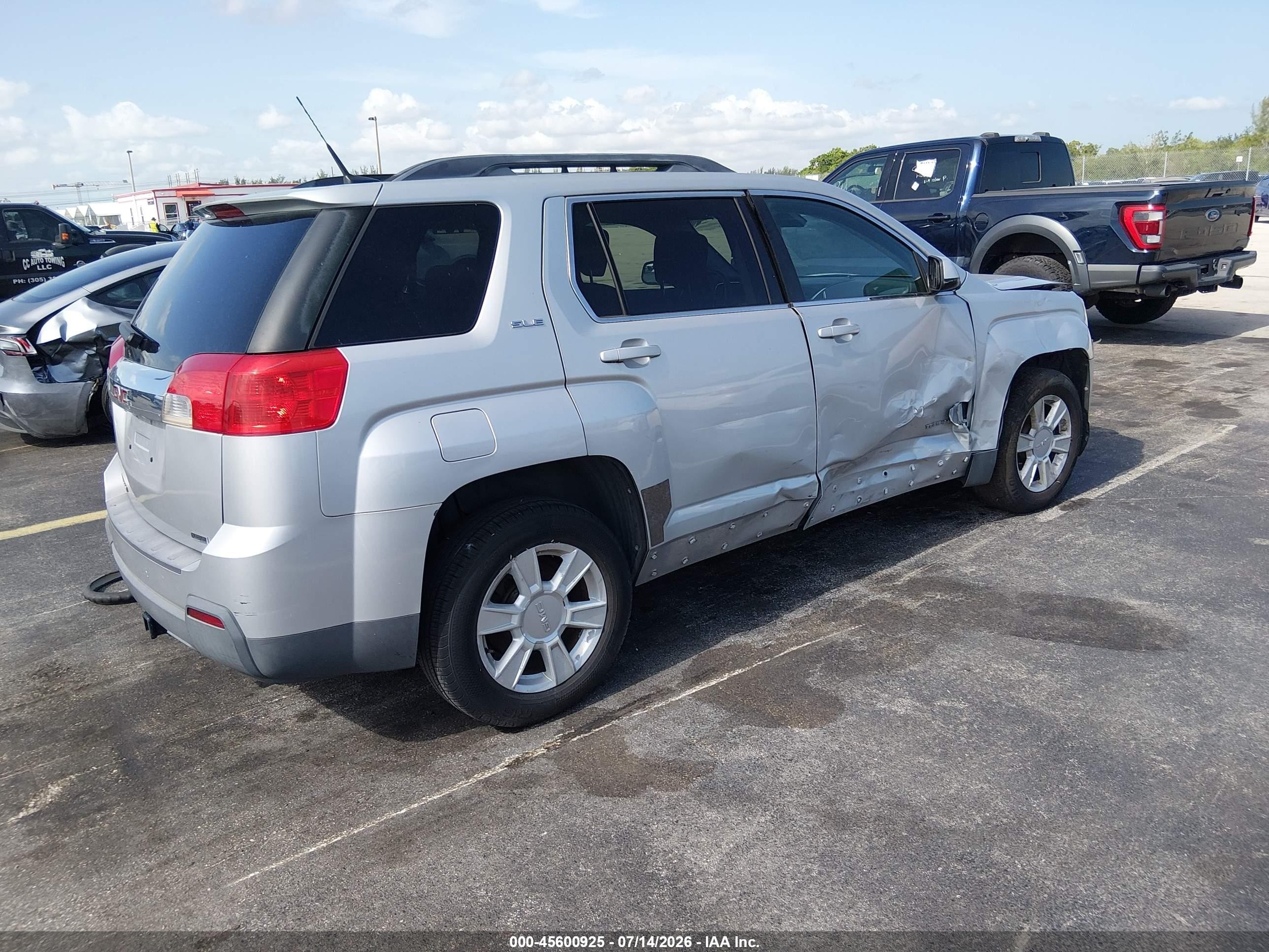 2012 Gmc Terrain Sle-2 Silver vin: 2GKALSEK1C6109150