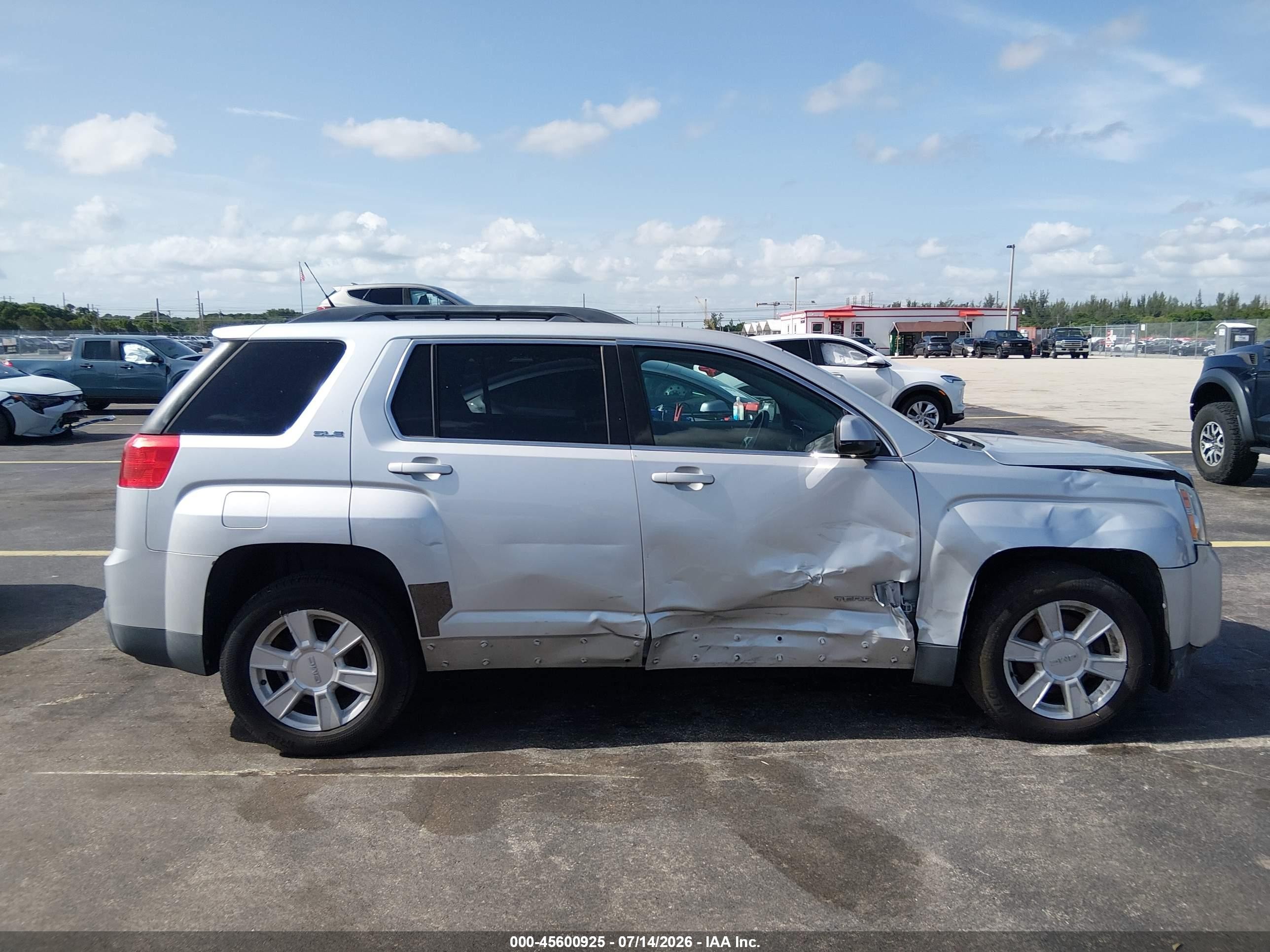2012 Gmc Terrain Sle-2 Silver vin: 2GKALSEK1C6109150
