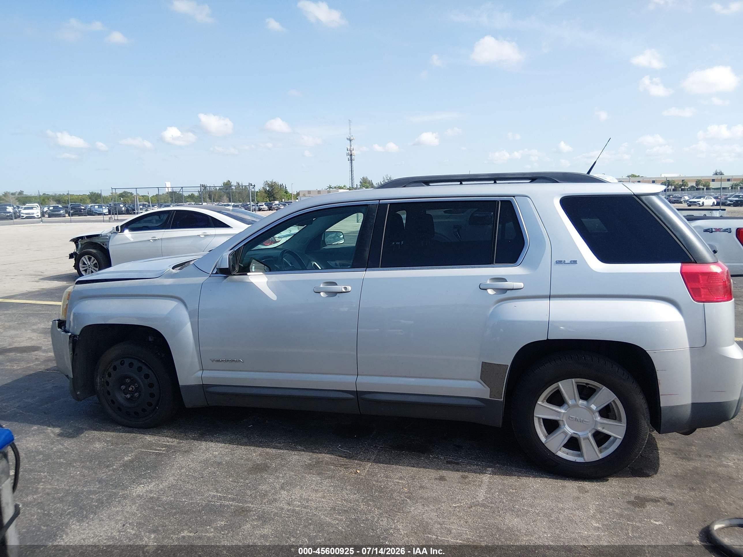 2012 Gmc Terrain Sle-2 Silver vin: 2GKALSEK1C6109150