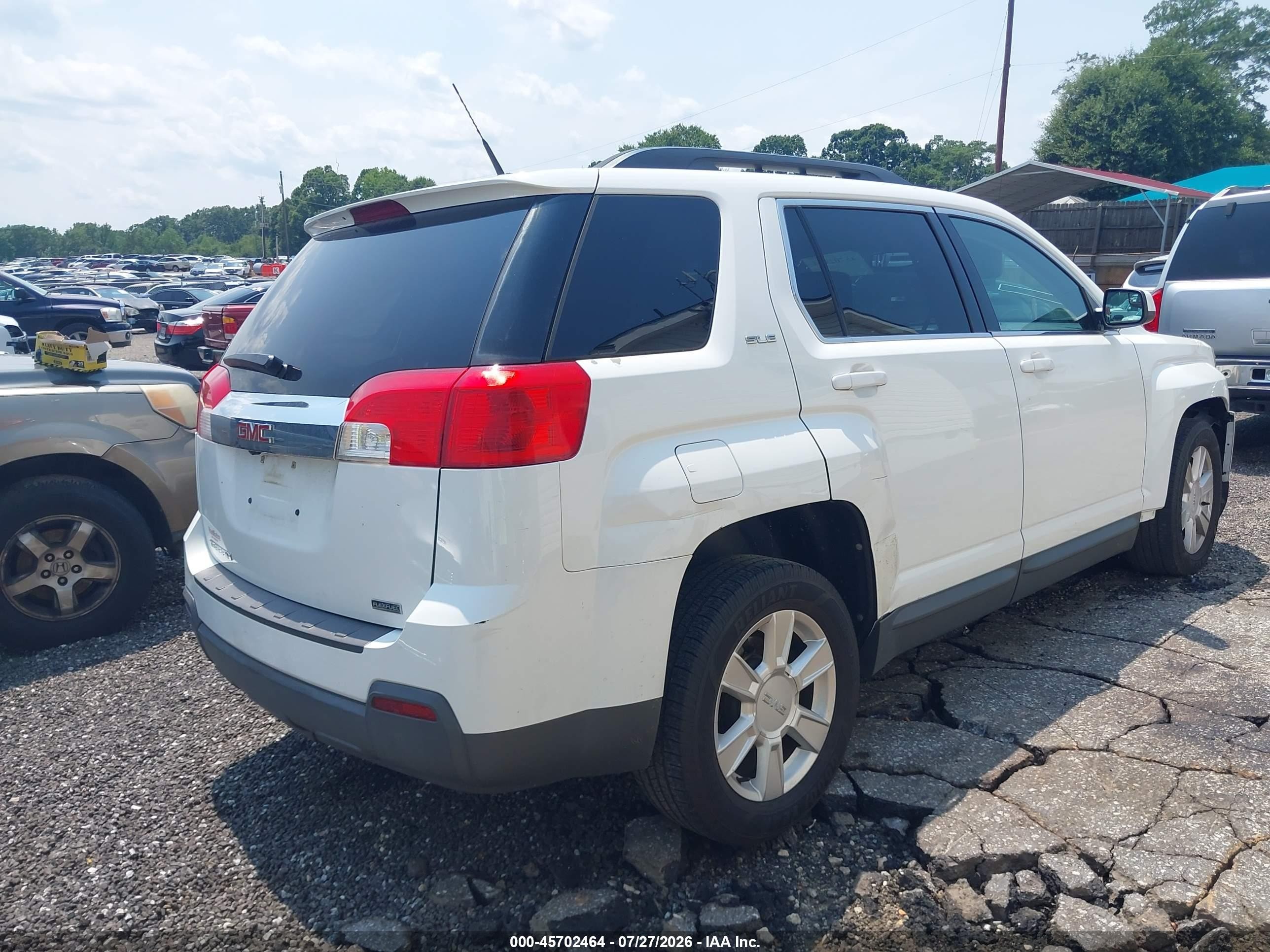 2012 Gmc Terrain Sle-2 Белый vin: 2GKALSEK1C6172247