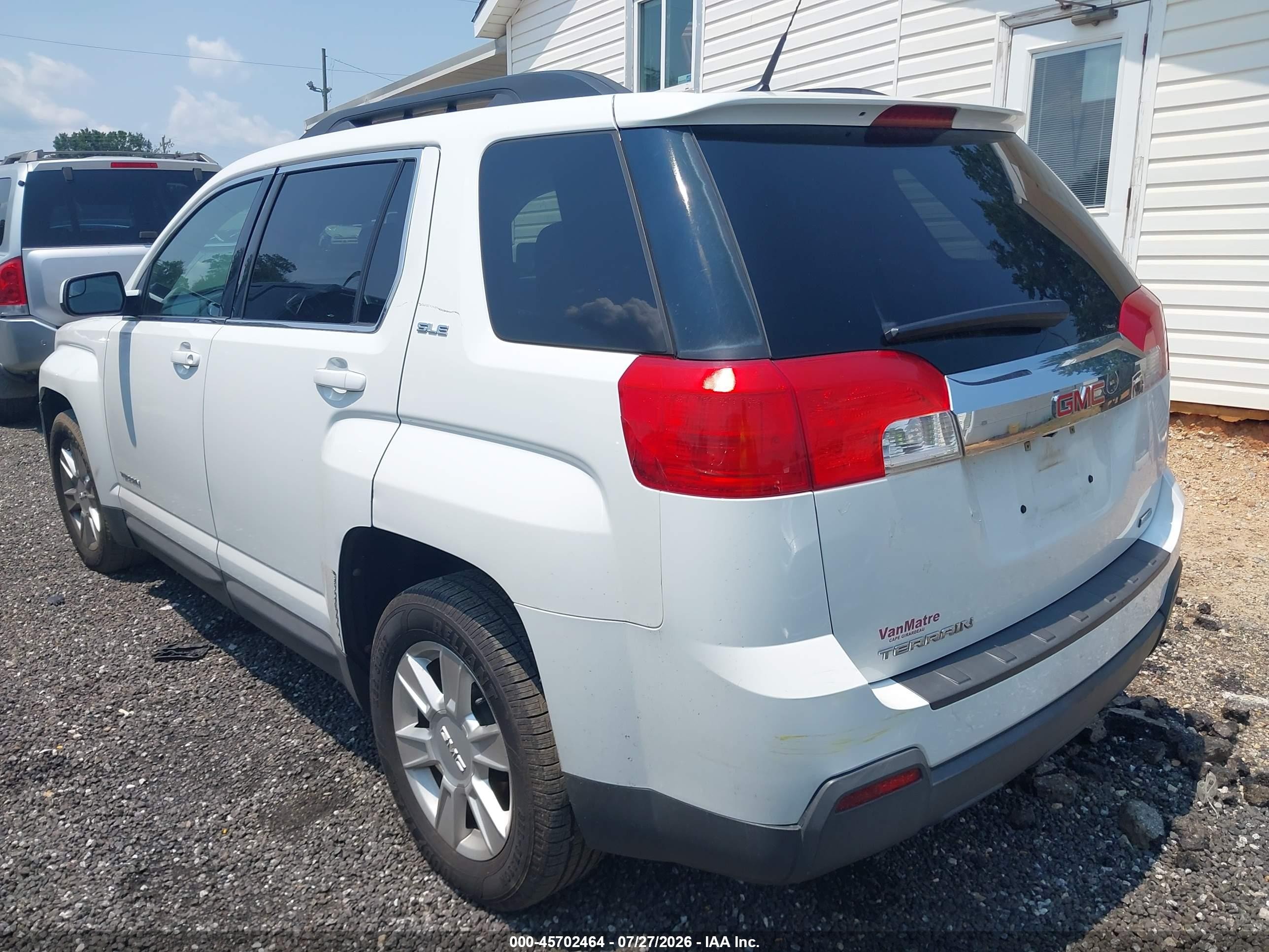 2012 Gmc Terrain Sle-2 Белый vin: 2GKALSEK1C6172247