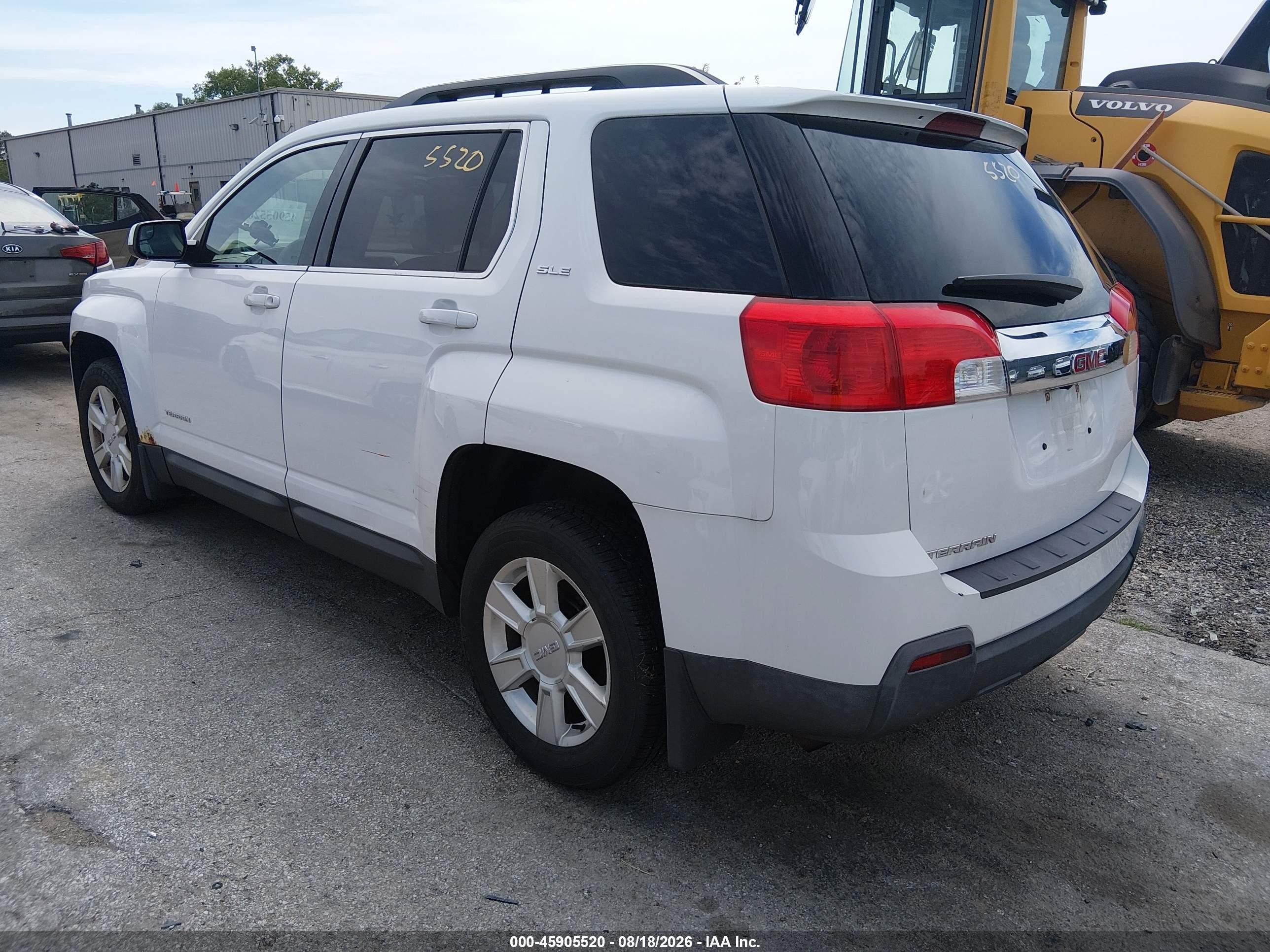 2013 Gmc Terrain Sle-2 White vin: 2GKALSEK1D6116889