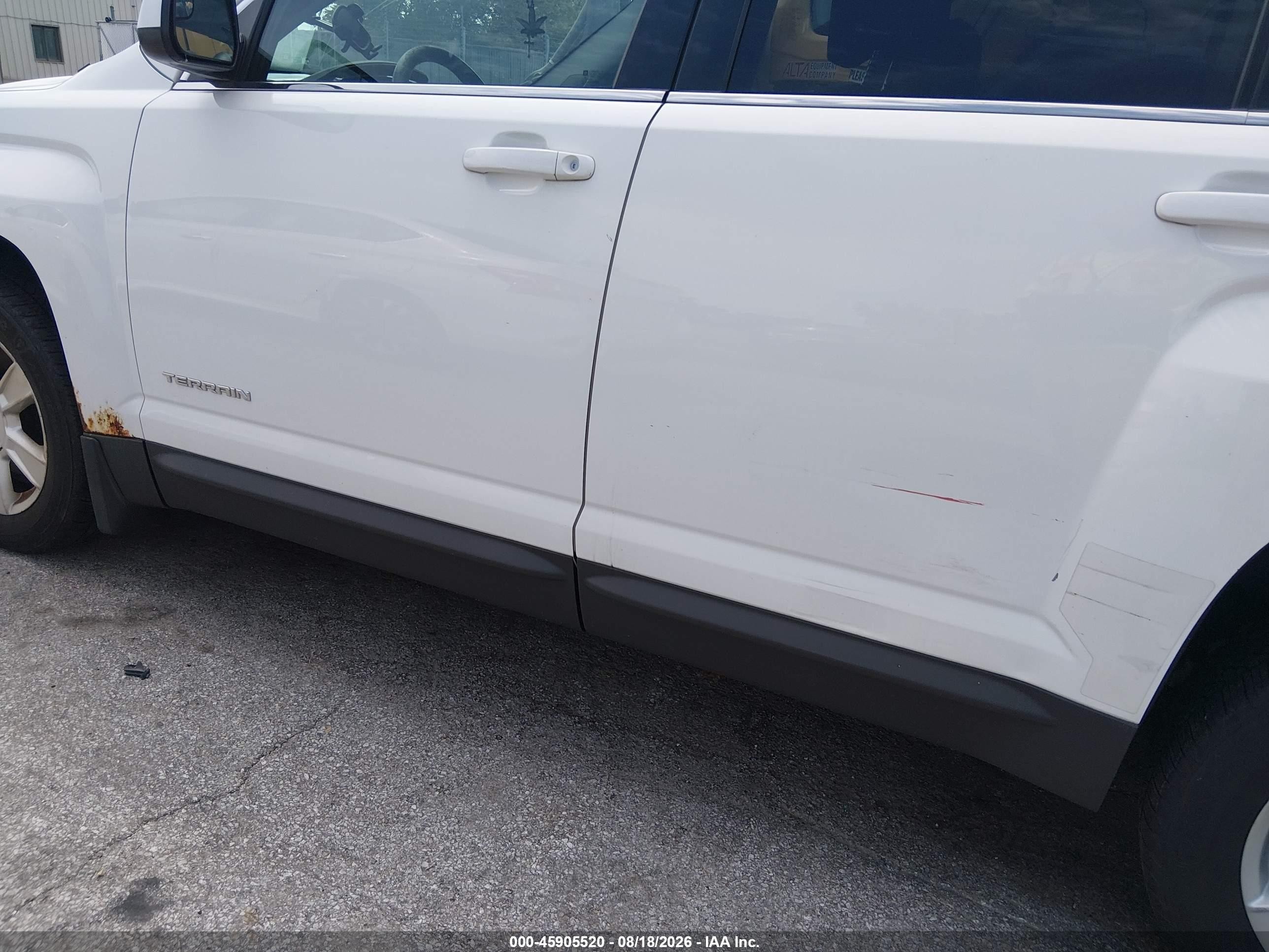 2013 Gmc Terrain Sle-2 White vin: 2GKALSEK1D6116889