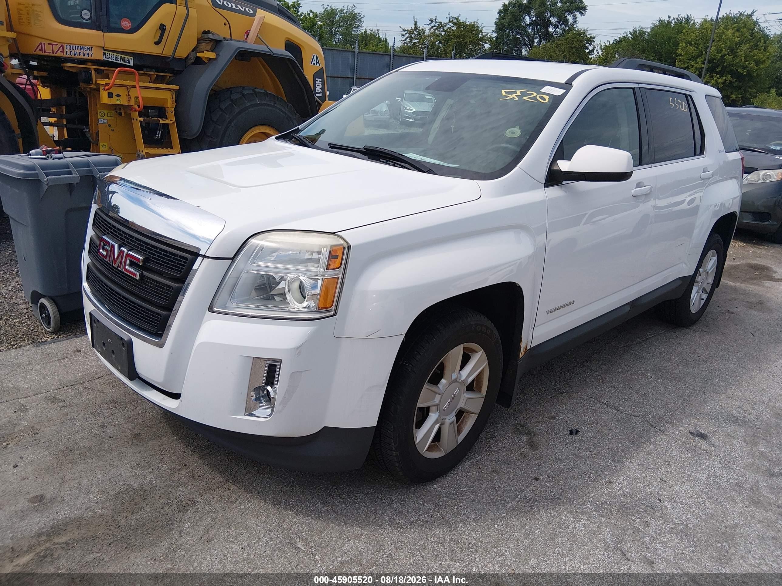 2013 Gmc Terrain Sle-2 White vin: 2GKALSEK1D6116889
