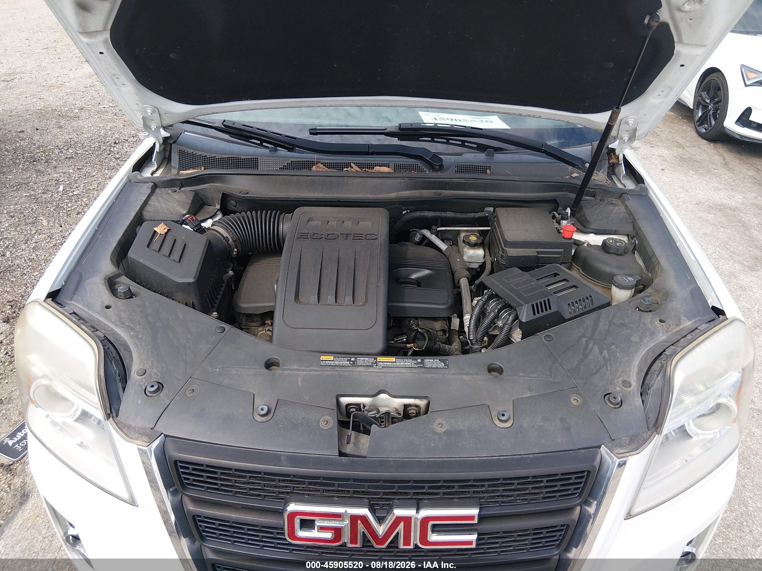 2013 Gmc Terrain Sle-2 White vin: 2GKALSEK1D6116889