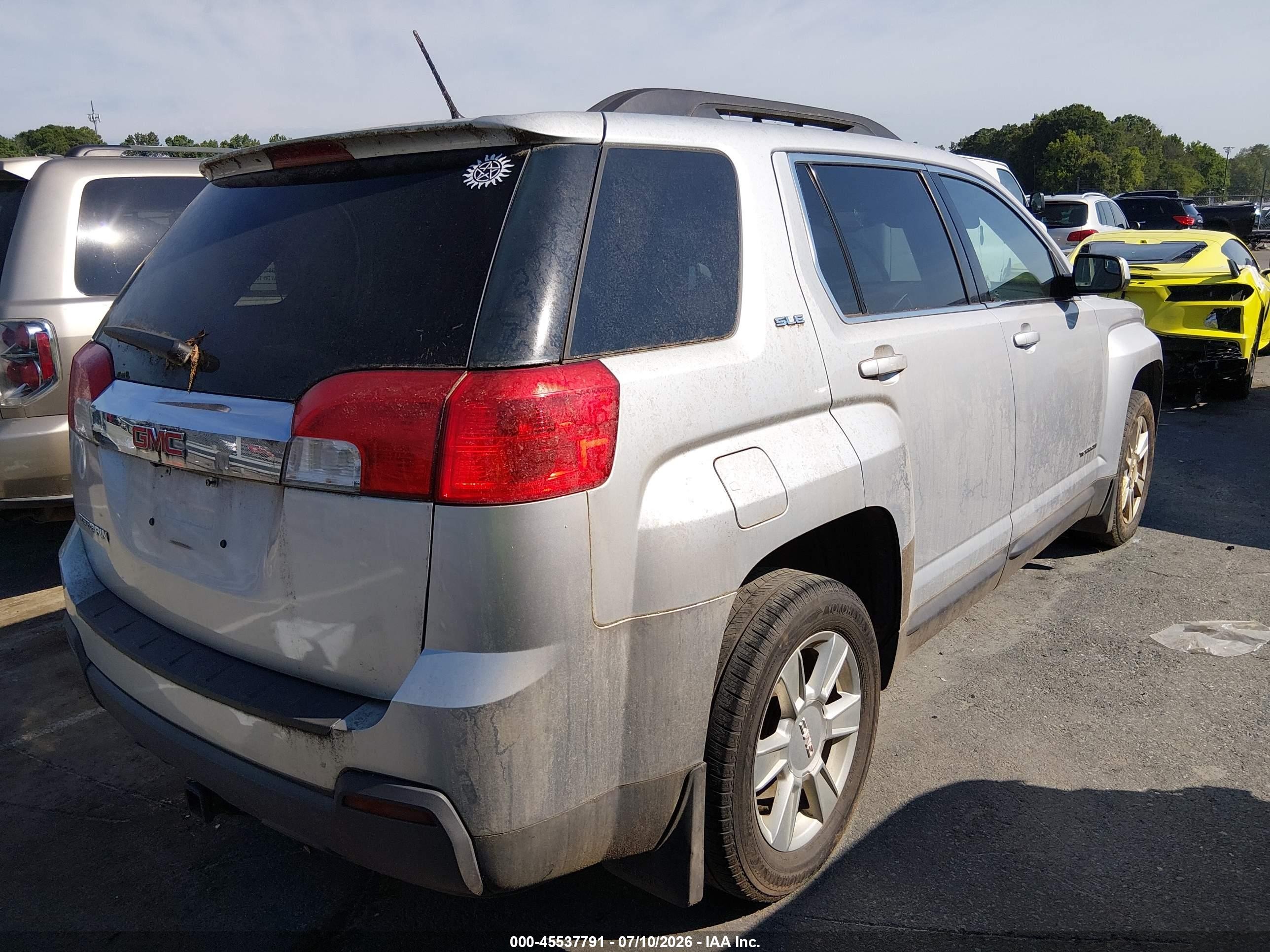 2013 Gmc Terrain Sle-2 Silver vin: 2GKALSEK1D6127598