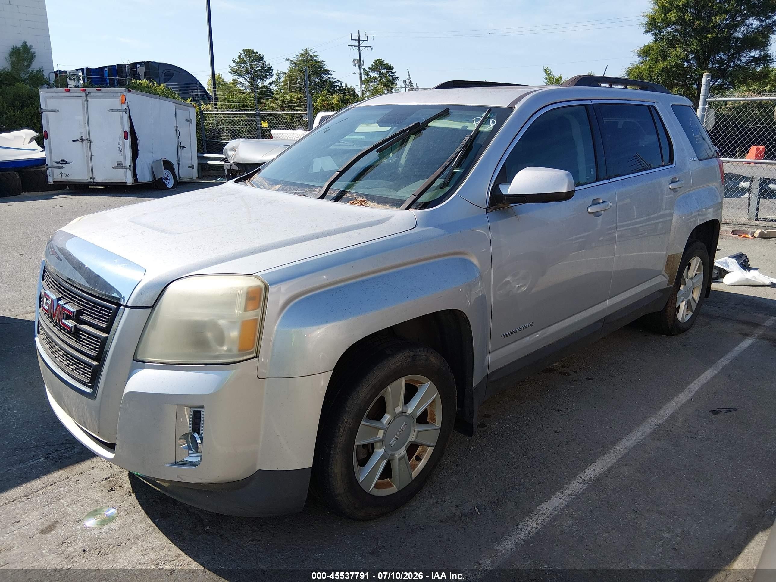 2013 Gmc Terrain Sle-2 Silver vin: 2GKALSEK1D6127598