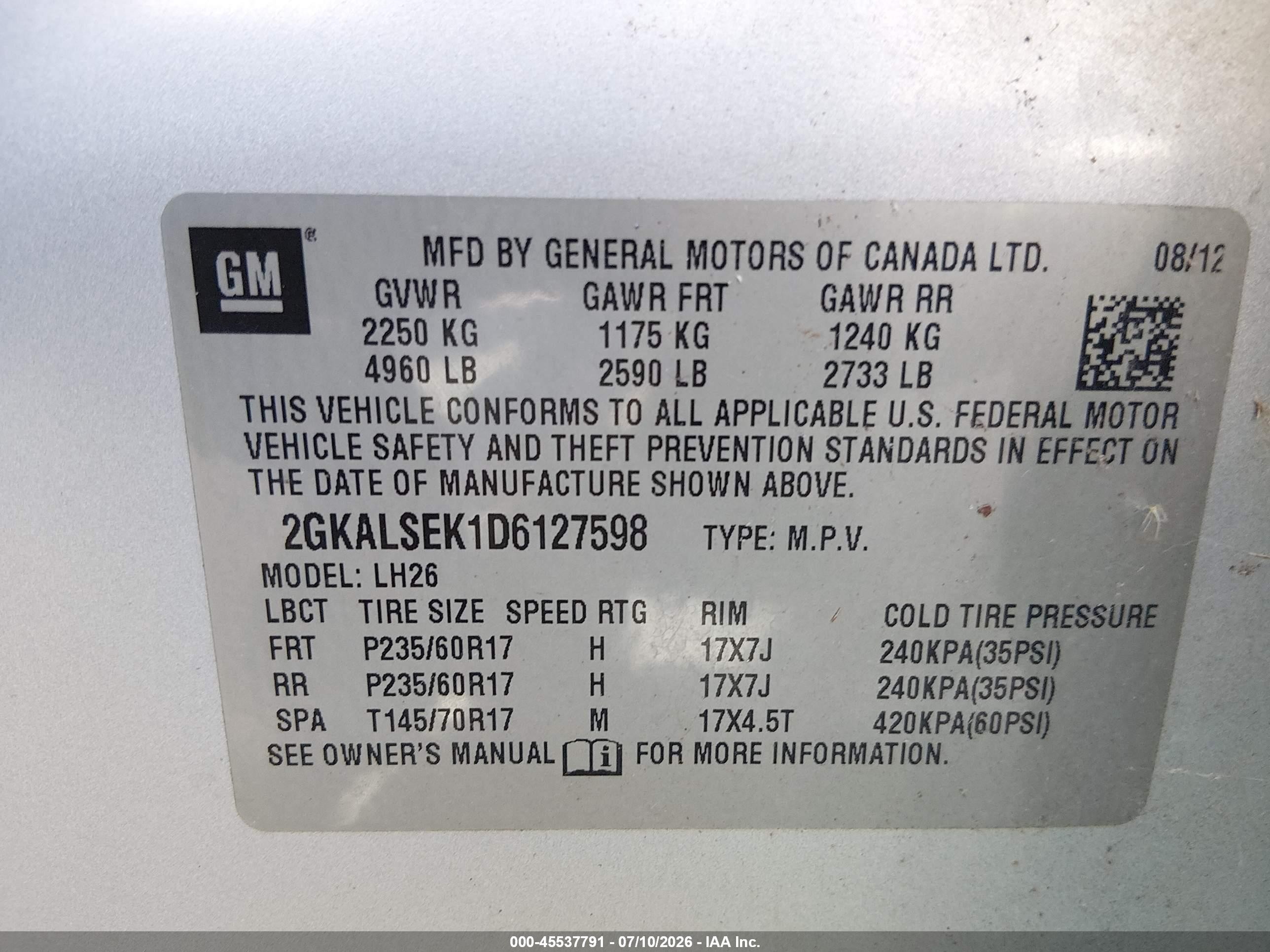 2013 Gmc Terrain Sle-2 Silver vin: 2GKALSEK1D6127598