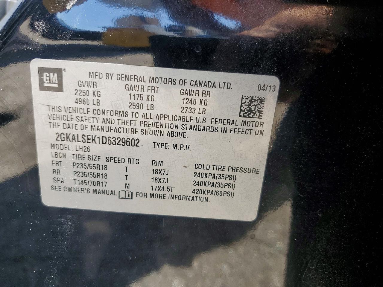 2013 Gmc Terrain Sle Gray vin: 2GKALSEK1D6329602