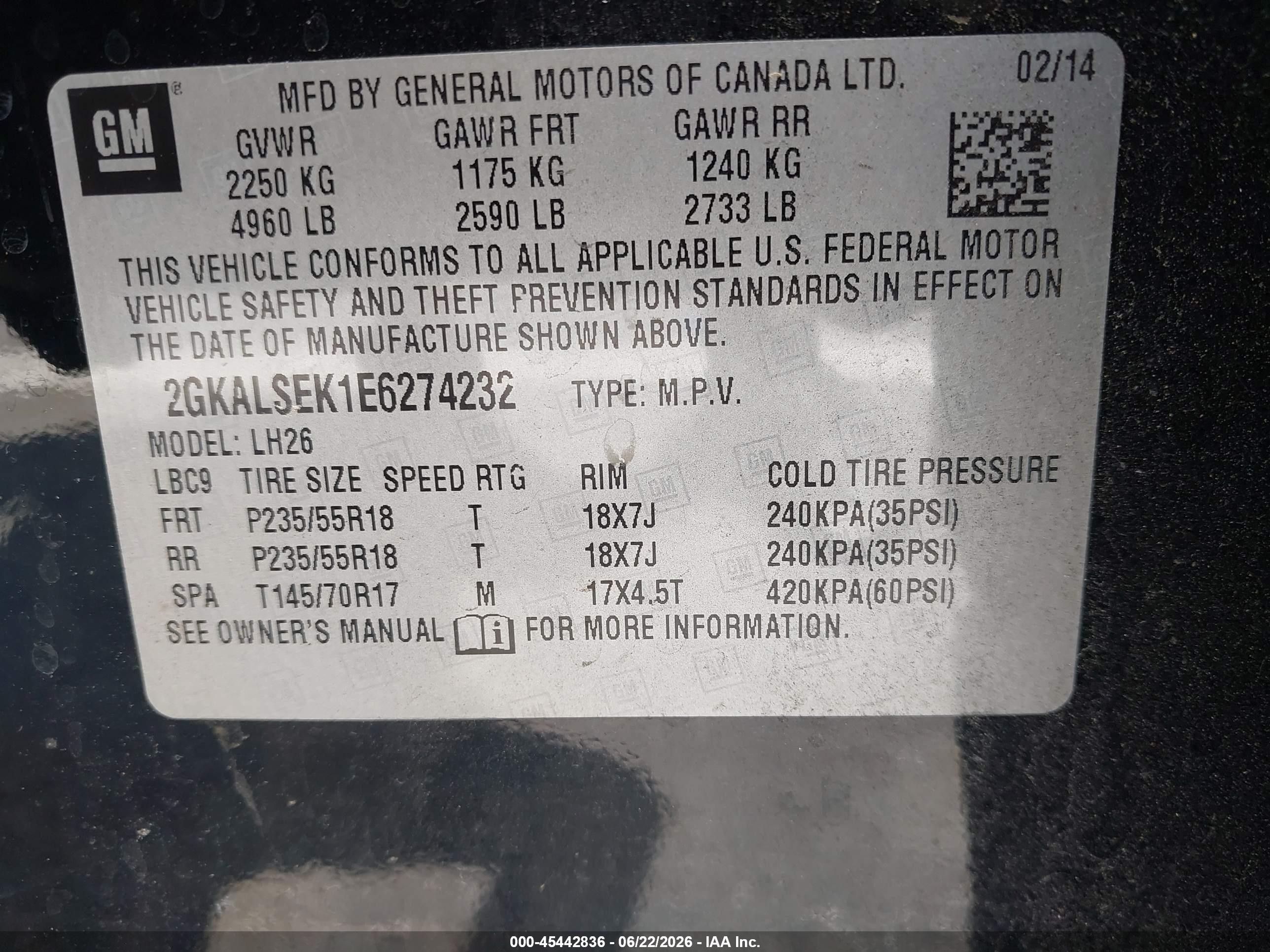 2014 Gmc Terrain Slt-1 Black vin: 2GKALSEK1E6274232