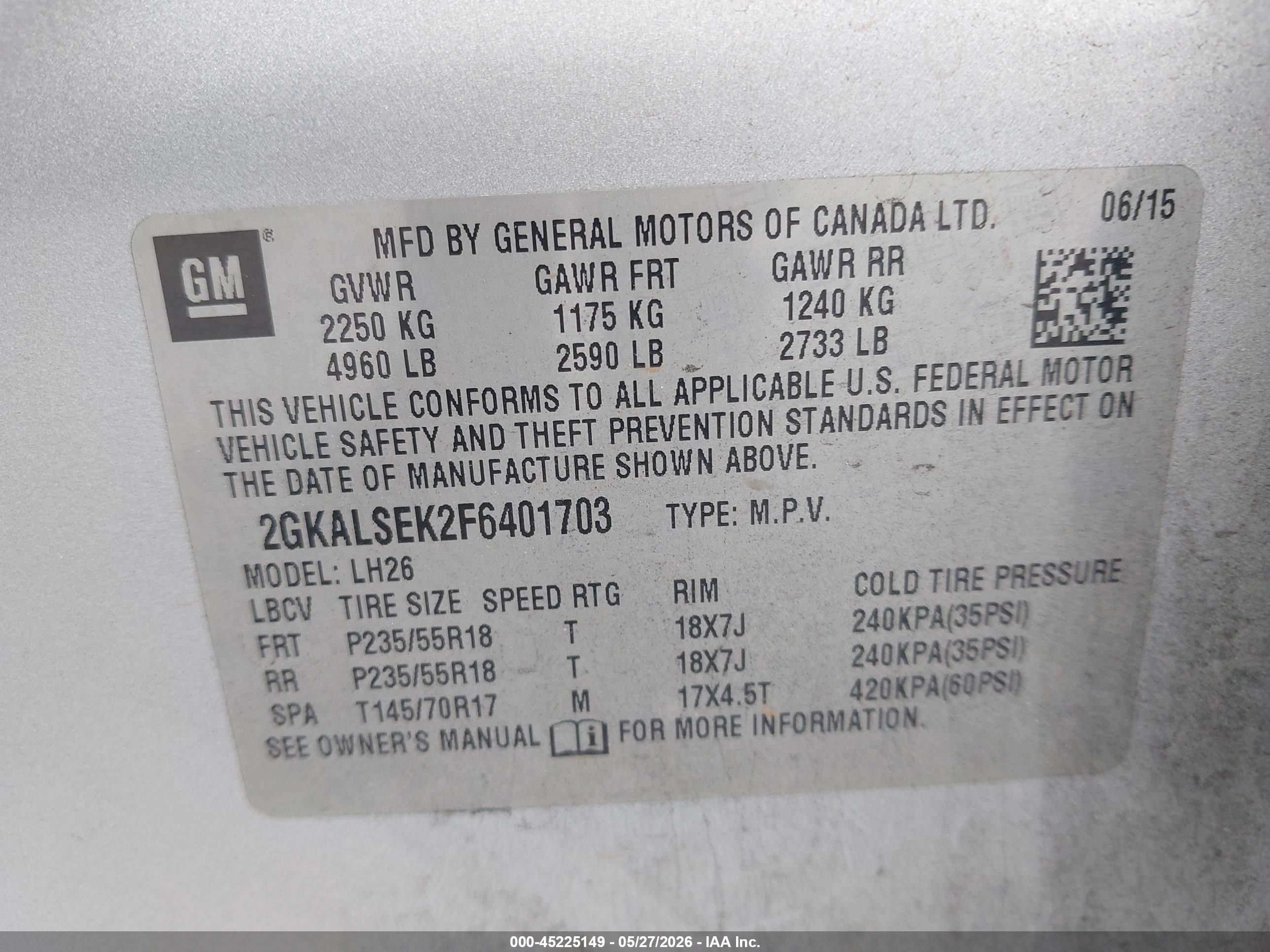 2015 Gmc Terrain Slt-1 Silver vin: 2GKALSEK2F6401703