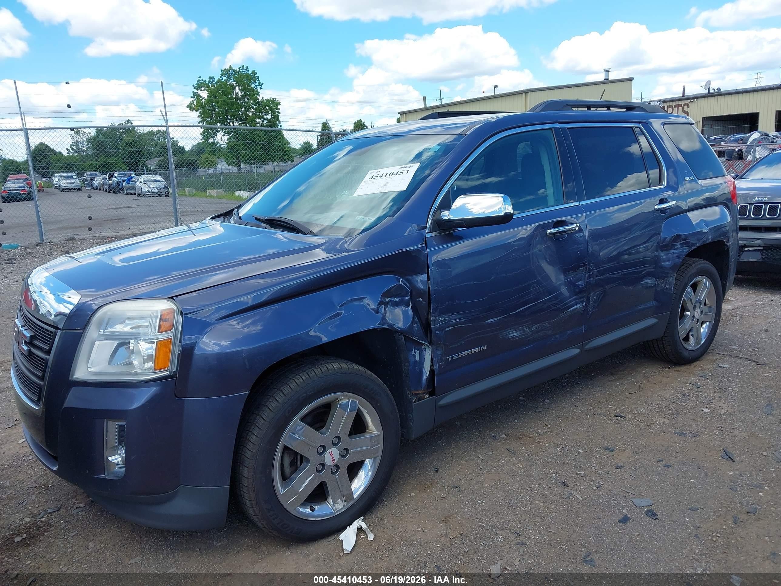 2013 Gmc Terrain Sle-2 Blue vin: 2GKALSEK3D6367302