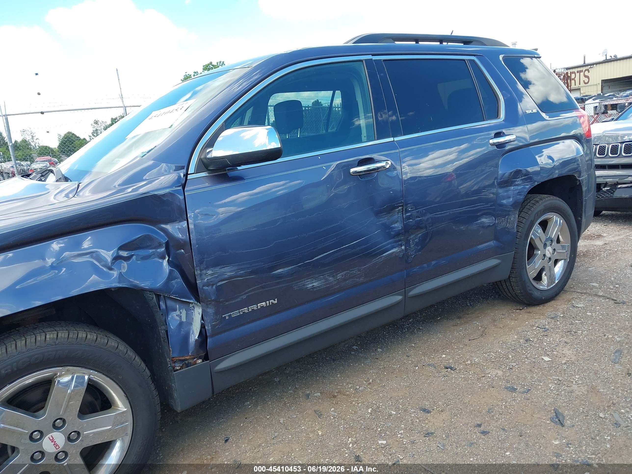 2013 Gmc Terrain Sle-2 Blue vin: 2GKALSEK3D6367302