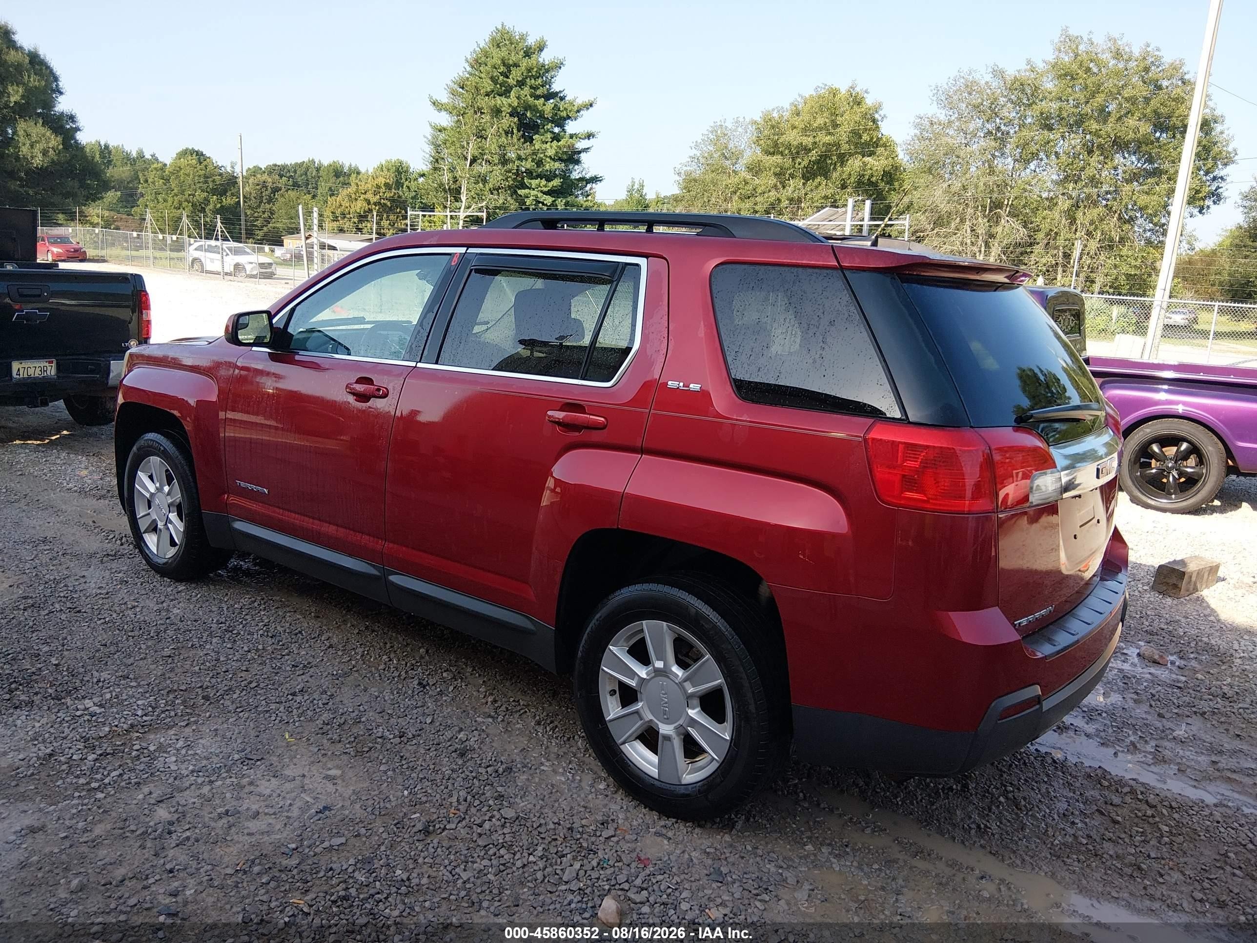 2013 Gmc Terrain Sle-2 Red vin: 2GKALSEK3D6425098