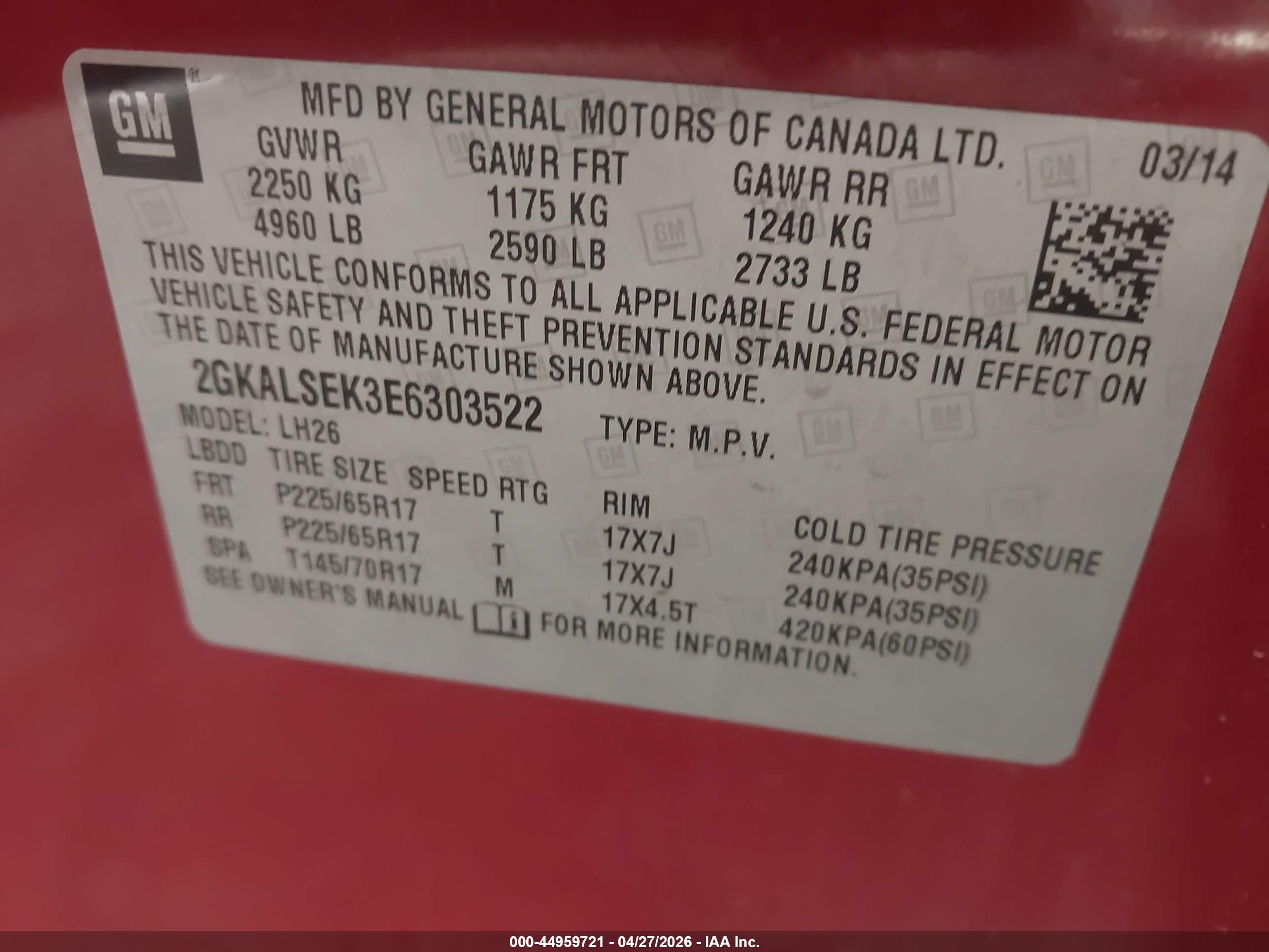 2014 Gmc Terrain Slt-1 Red vin: 2GKALSEK3E6303522