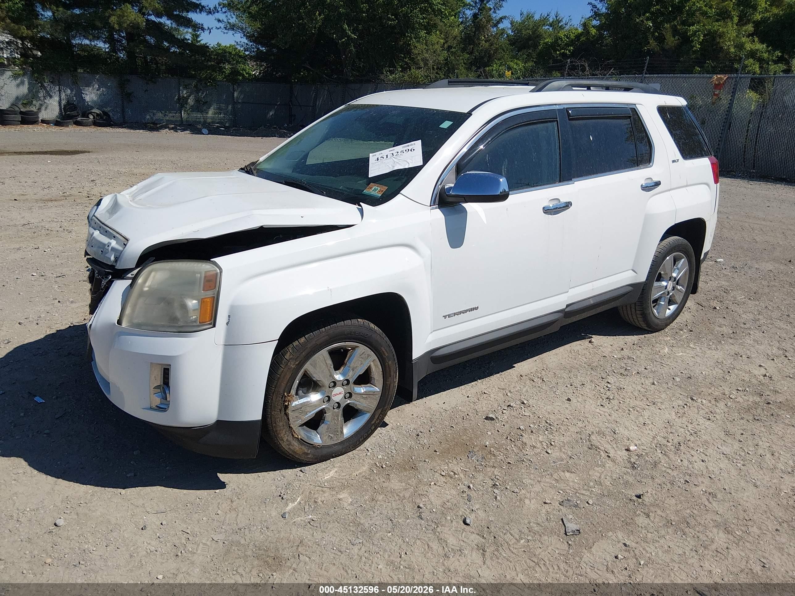2015 Gmc Terrain Slt-1 White vin: 2GKALSEK4F6245180