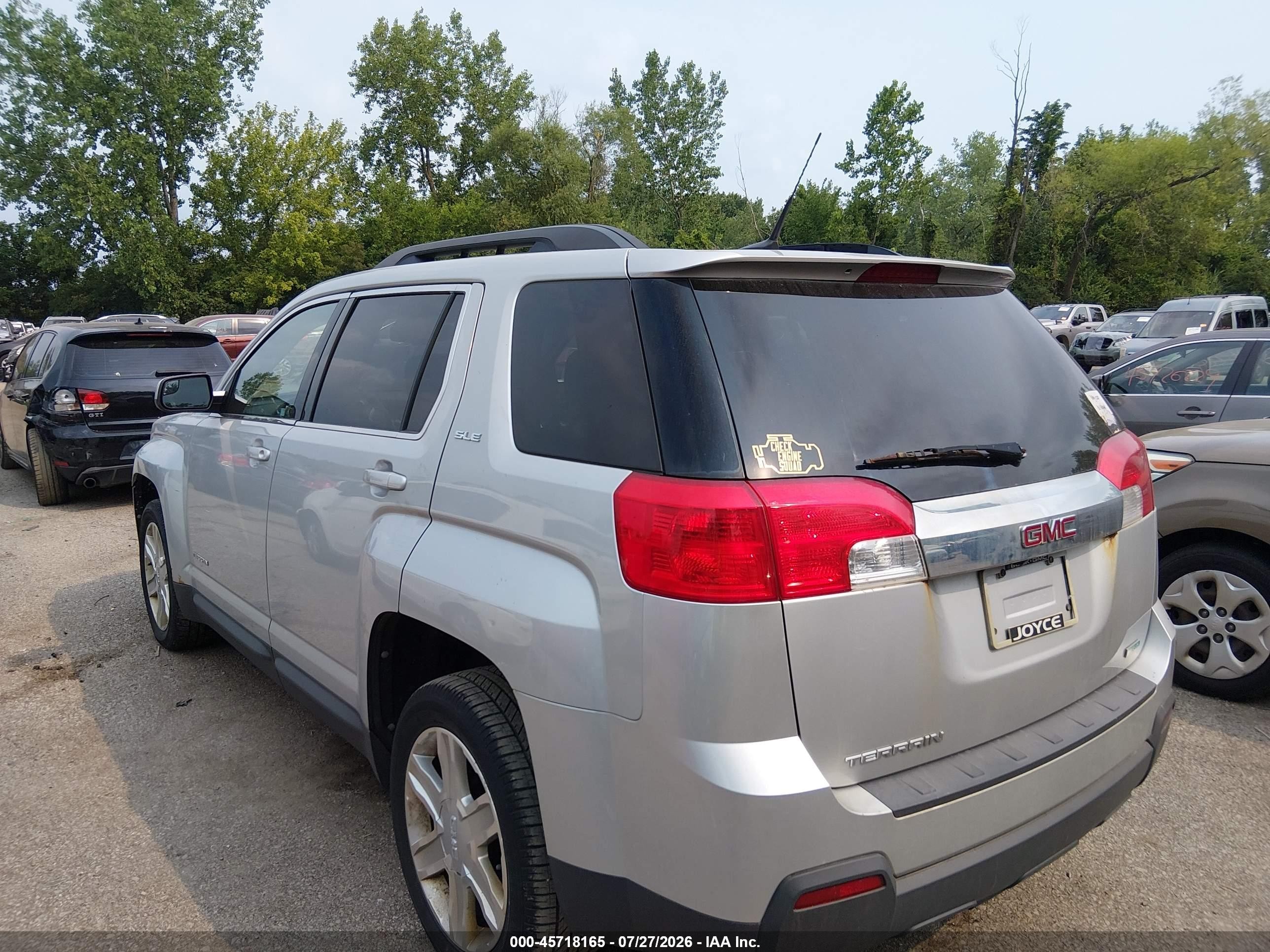 2012 Gmc Terrain Sle-2 Серебряный vin: 2GKALSEK5C6266650