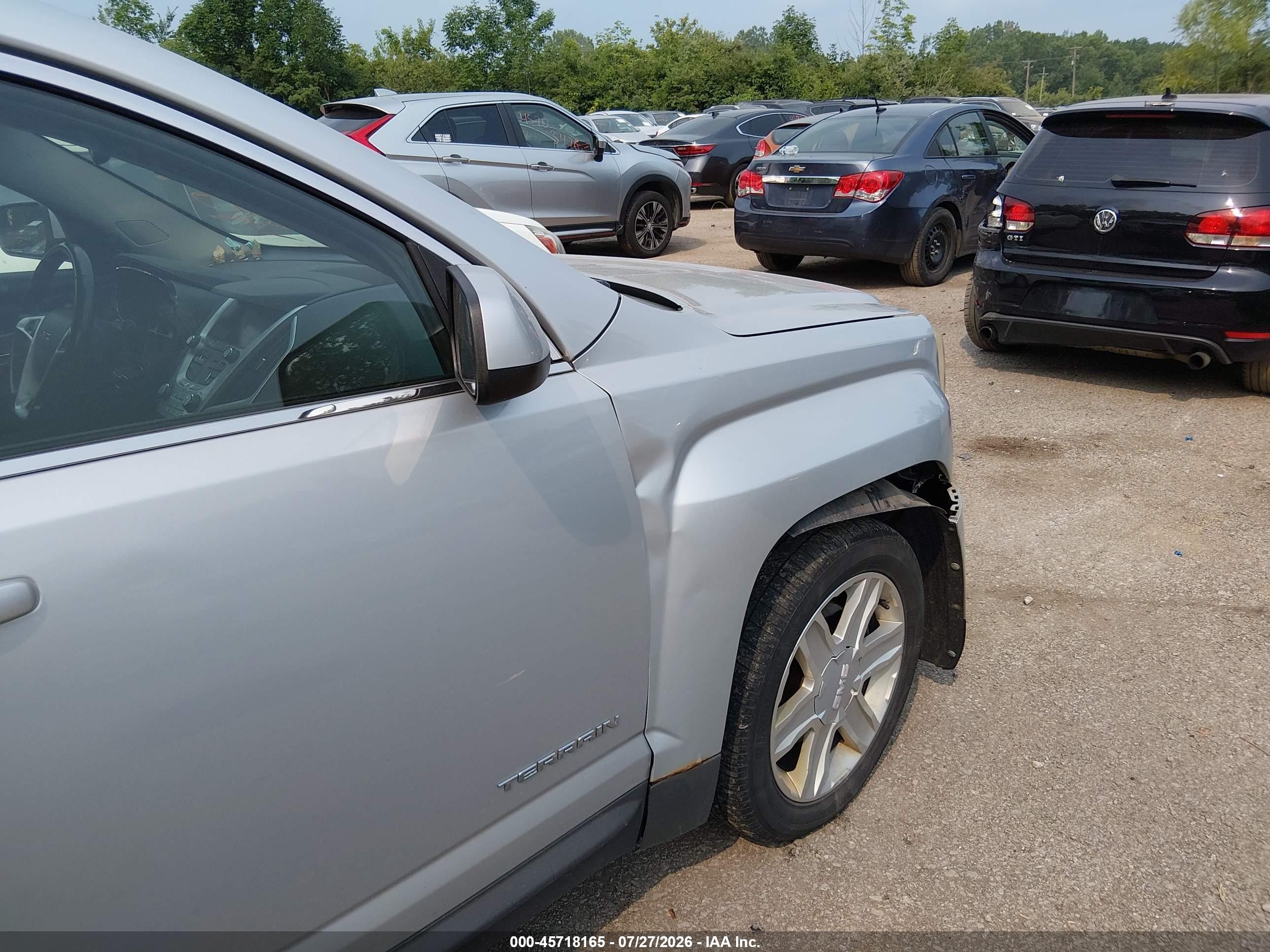 2012 Gmc Terrain Sle-2 Серебряный vin: 2GKALSEK5C6266650