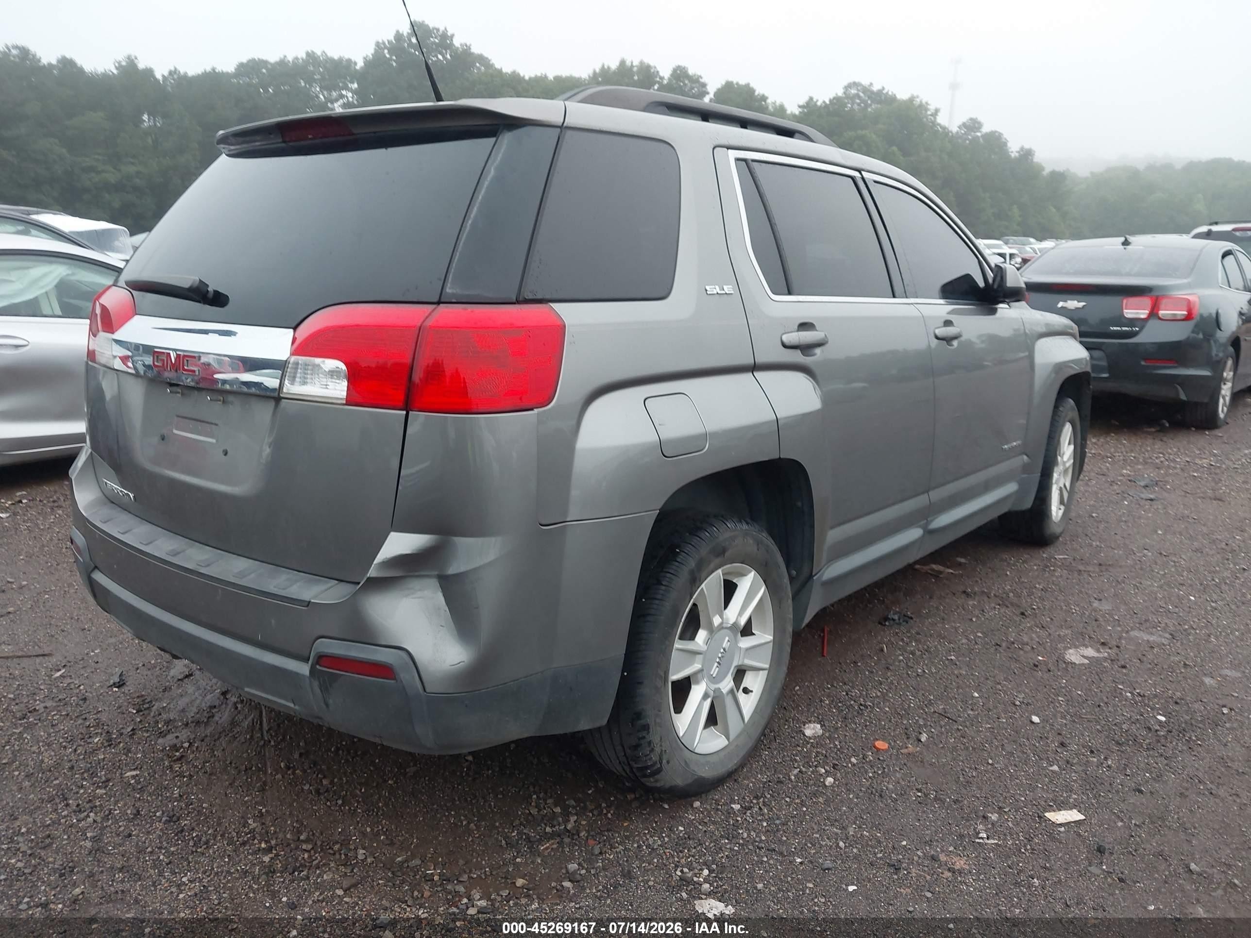 2012 Gmc Terrain Sle-2 Gray vin: 2GKALSEK5C6299230