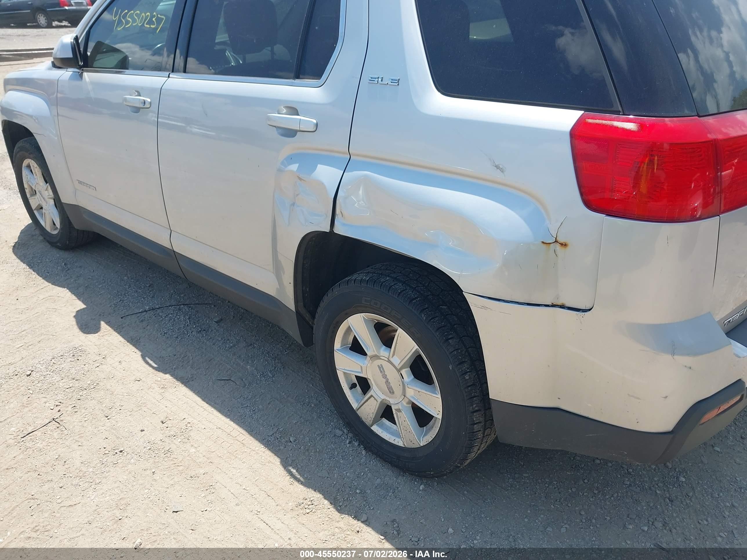 2013 Gmc Terrain Sle-2 Серебряный vin: 2GKALSEK5D6308820