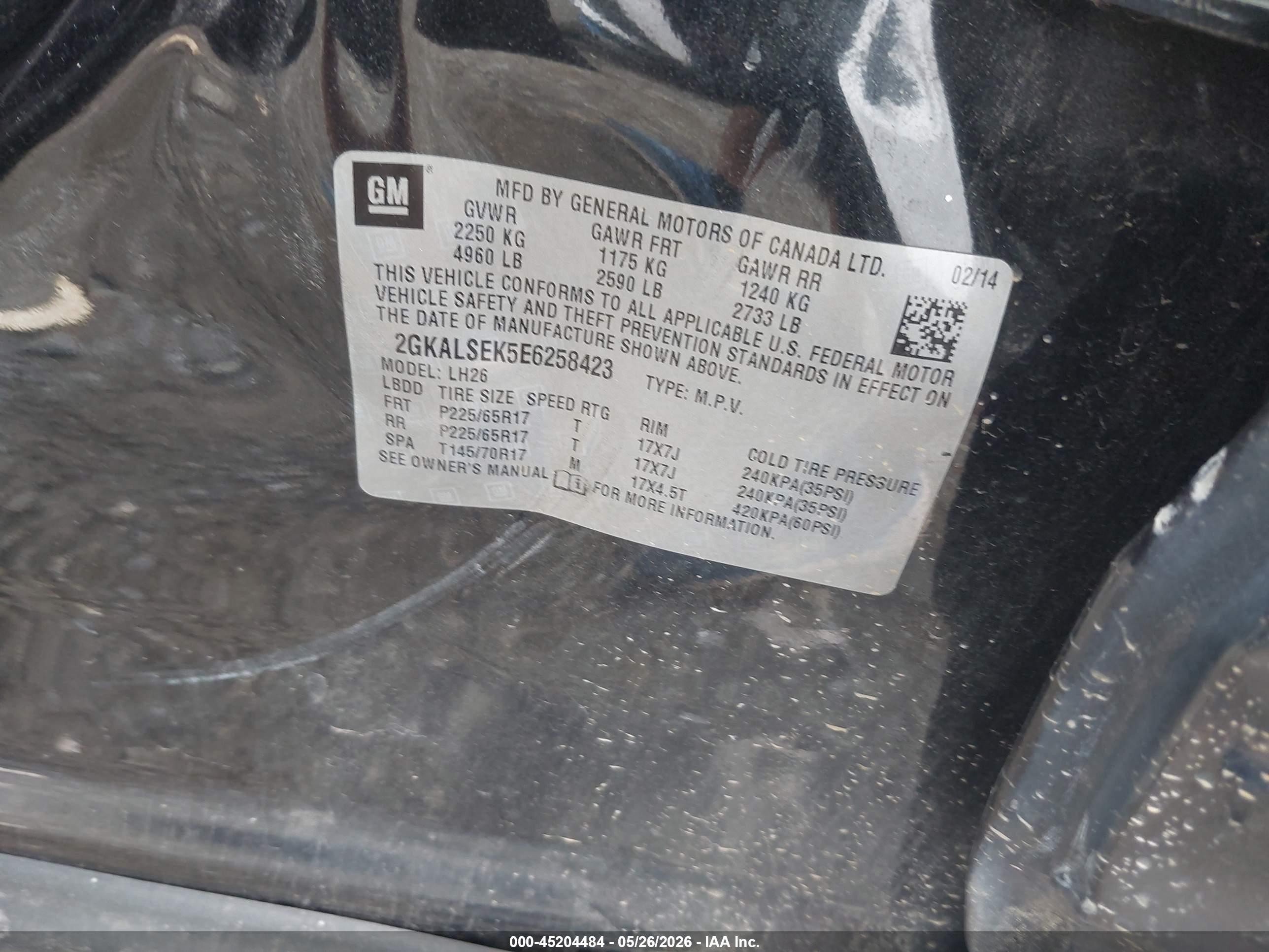 2014 Gmc Terrain Slt-1 Black vin: 2GKALSEK5E6258423