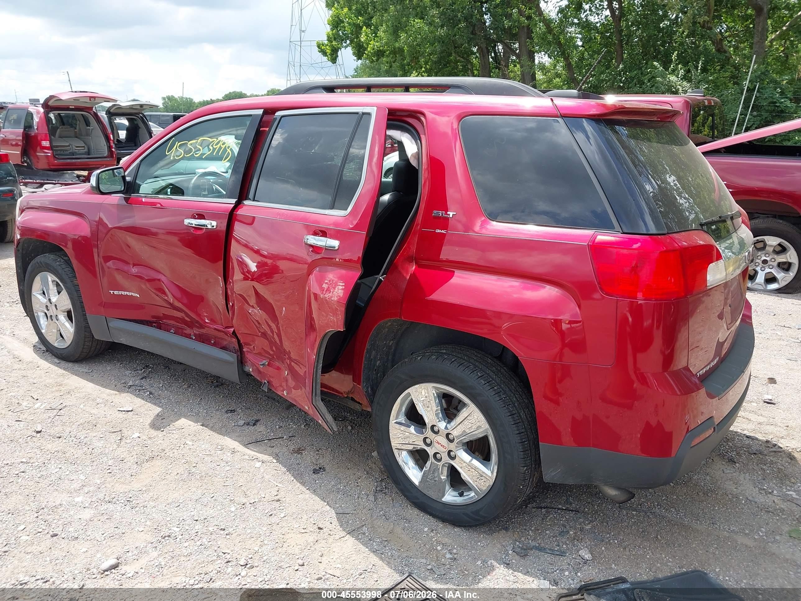 2015 Gmc Terrain Slt-1 Red vin: 2GKALSEK5F6263834