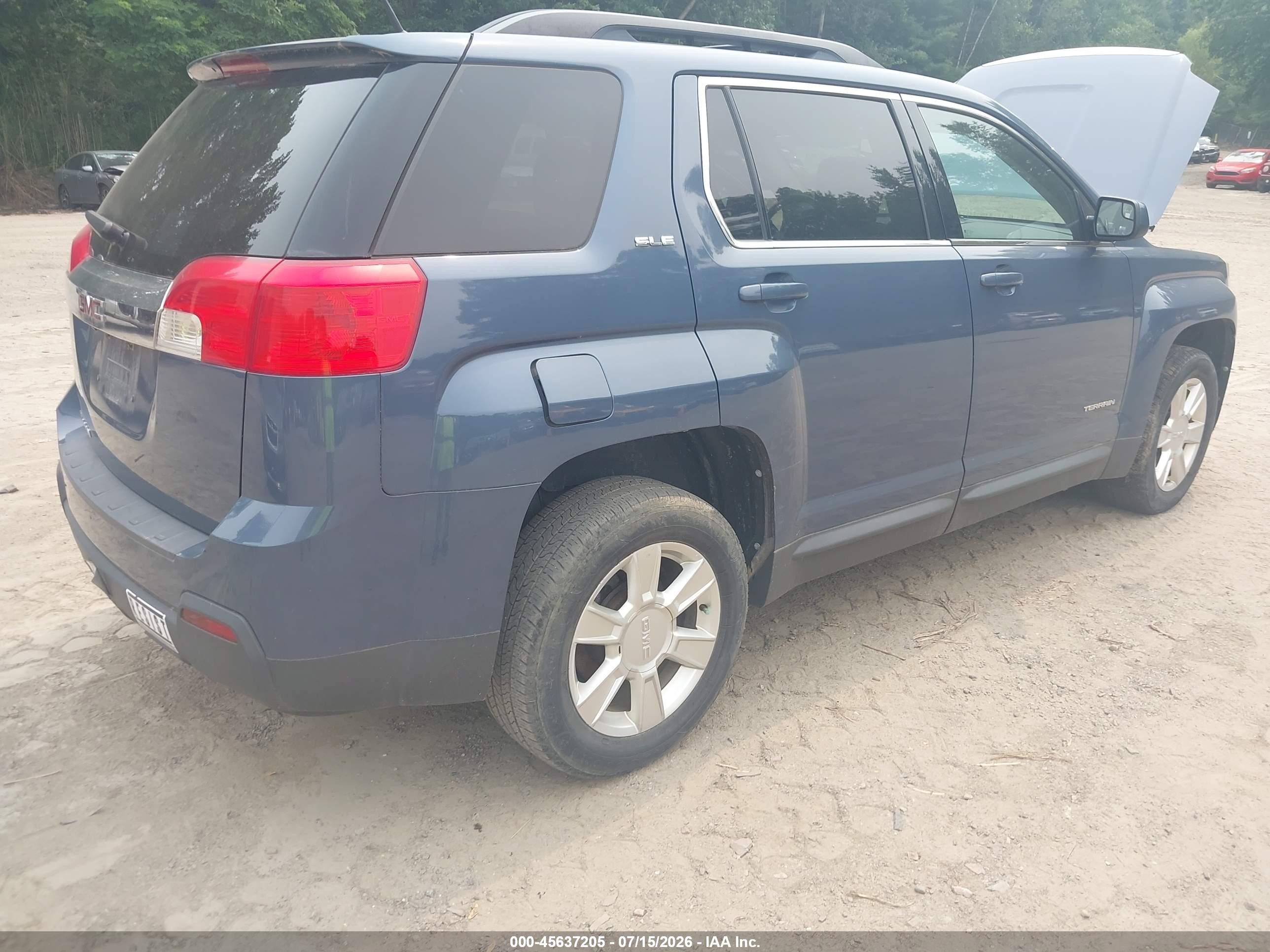 2012 Gmc Terrain Sle-2 Blue vin: 2GKALSEK6C6130396