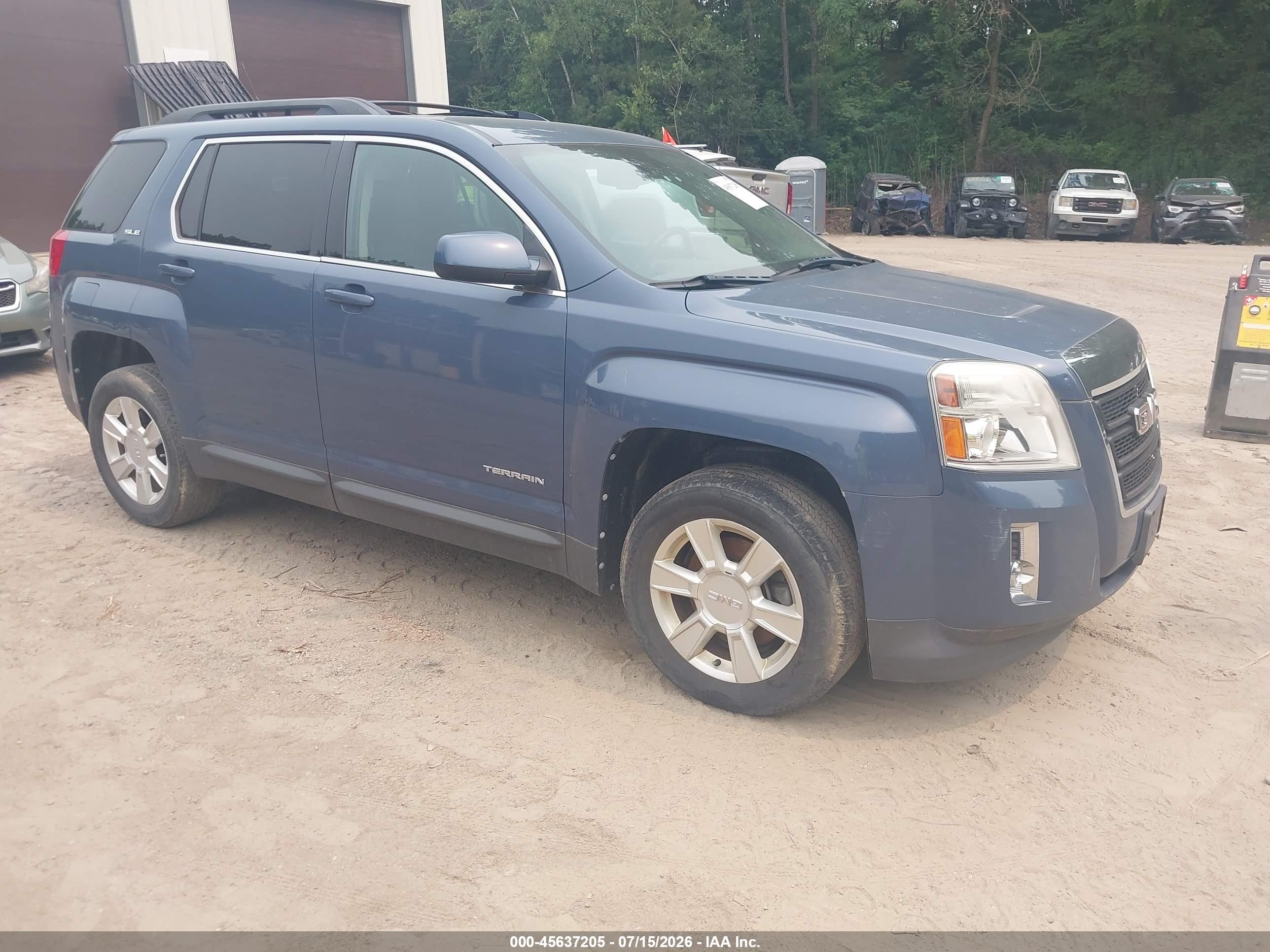 2012 Gmc Terrain Sle-2 Blue vin: 2GKALSEK6C6130396