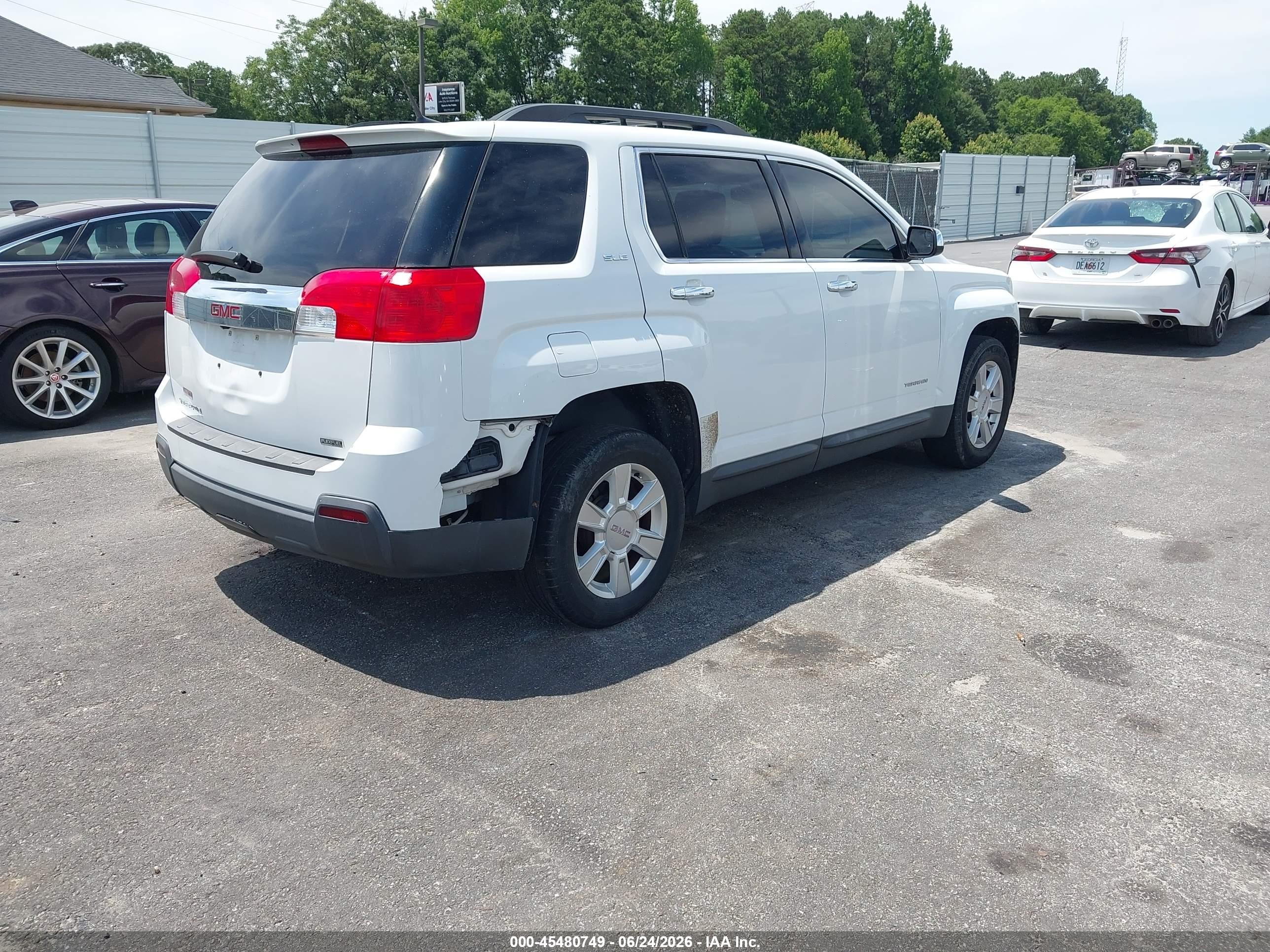 2012 Gmc Terrain Sle-2 White vin: 2GKALSEK6C6168761