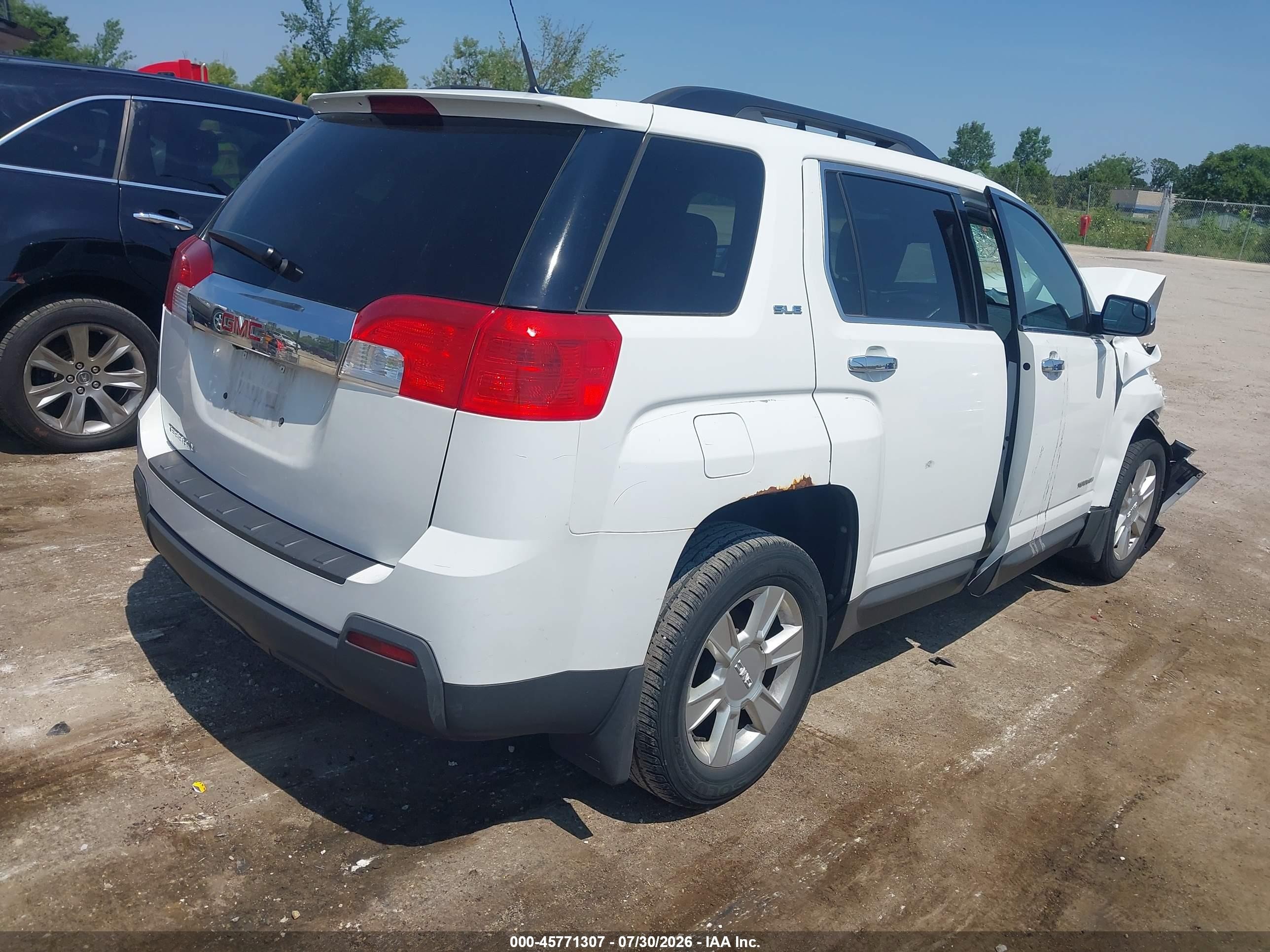 2012 Gmc Terrain Sle-2 White vin: 2GKALSEK6C6291508