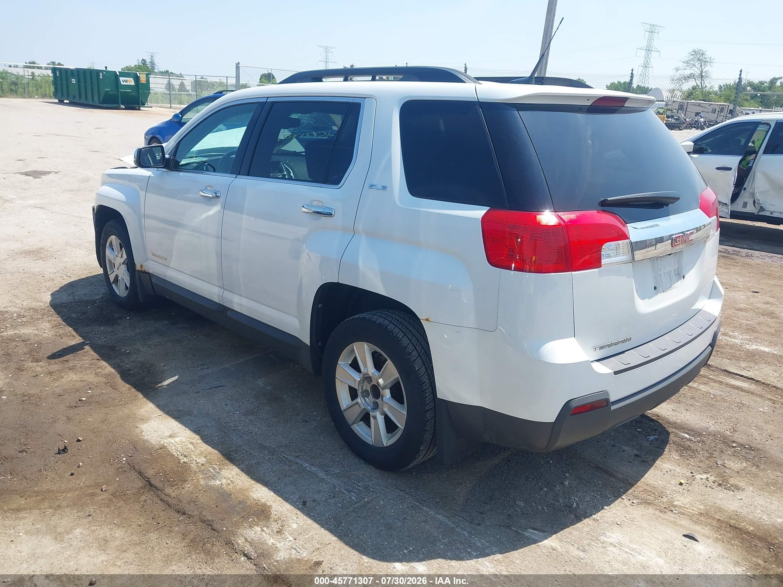 2012 Gmc Terrain Sle-2 White vin: 2GKALSEK6C6291508