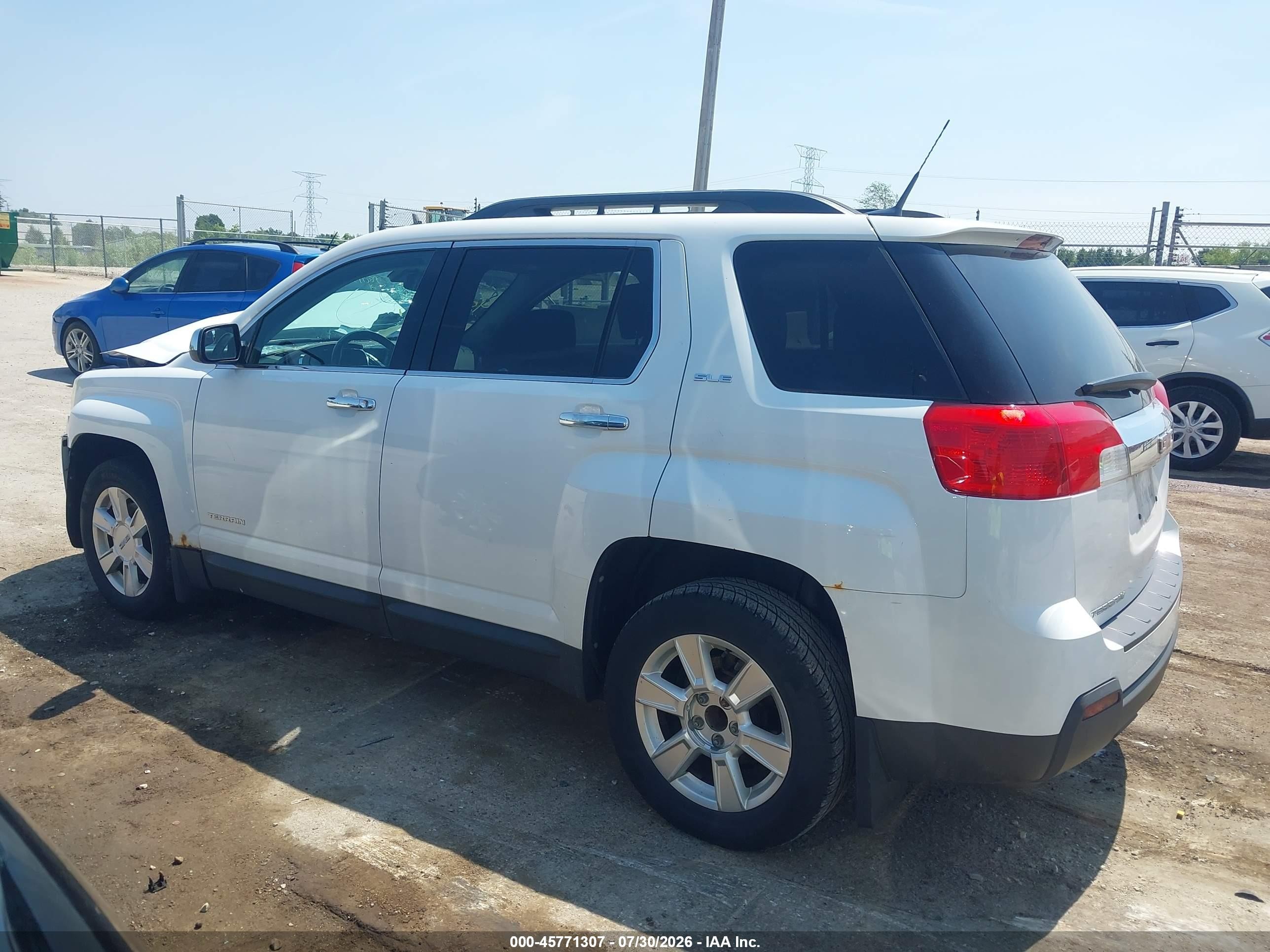 2012 Gmc Terrain Sle-2 White vin: 2GKALSEK6C6291508