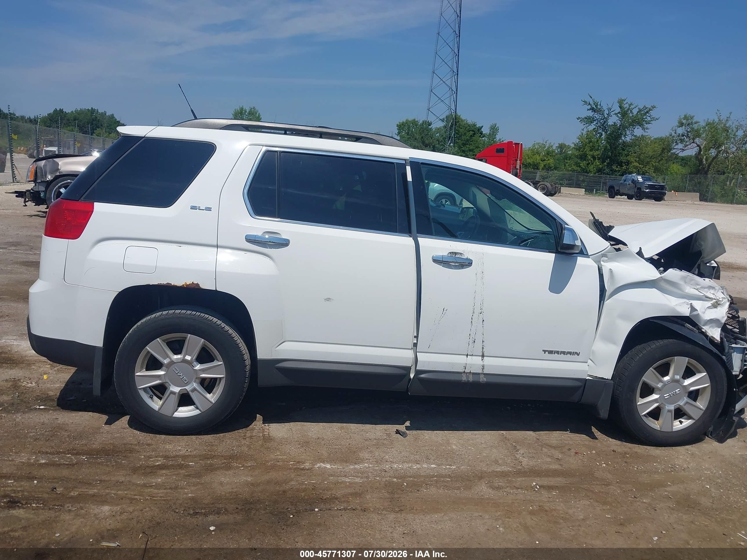 2012 Gmc Terrain Sle-2 White vin: 2GKALSEK6C6291508